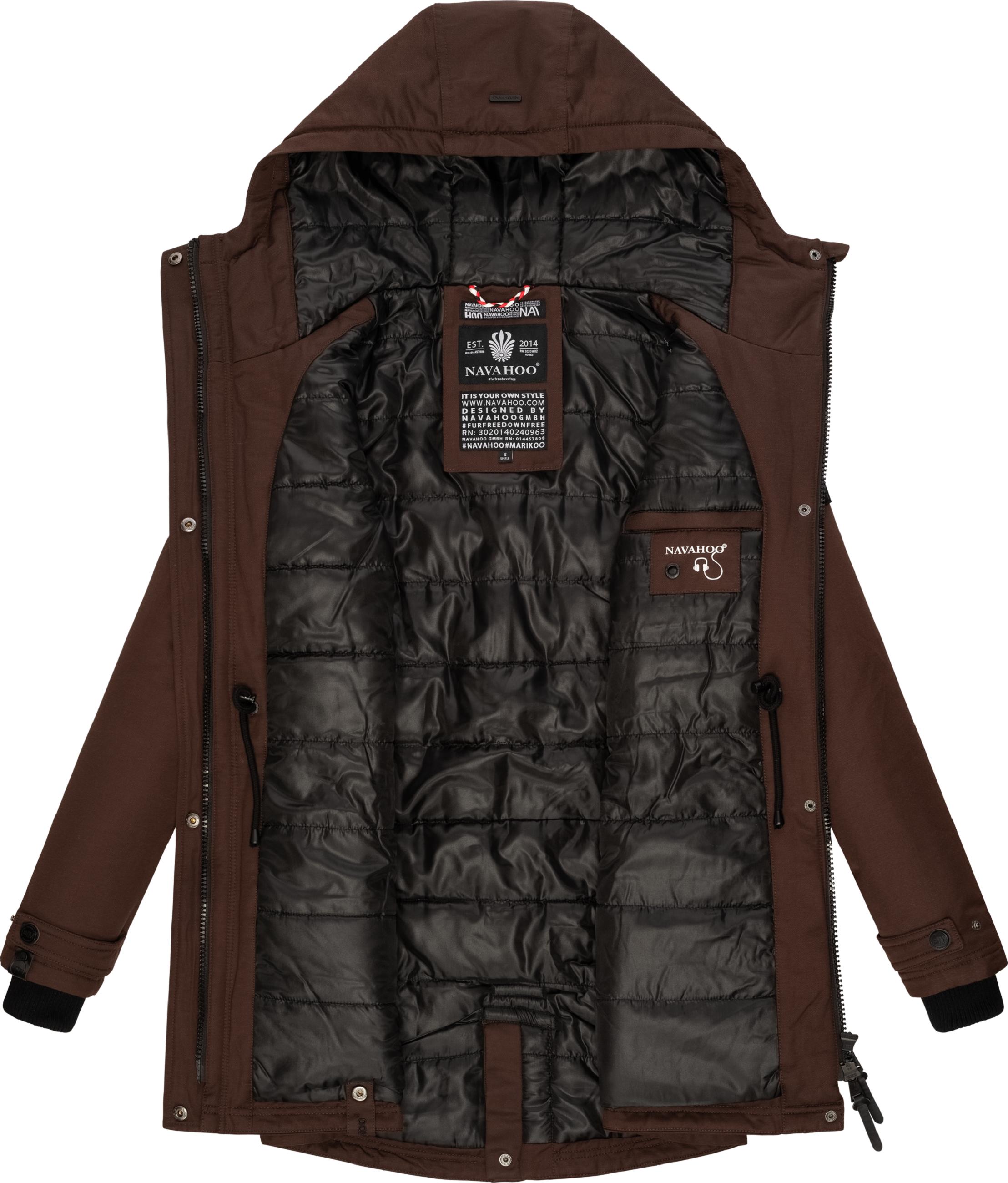 Winterparka mit Kapuze "Avrille II" Dark Choco