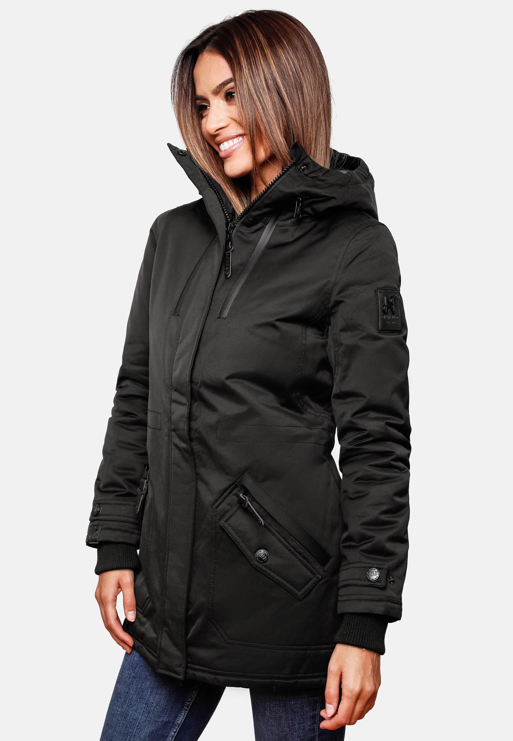 Winterparka mit Kapuze "Avrille II" Schwarz