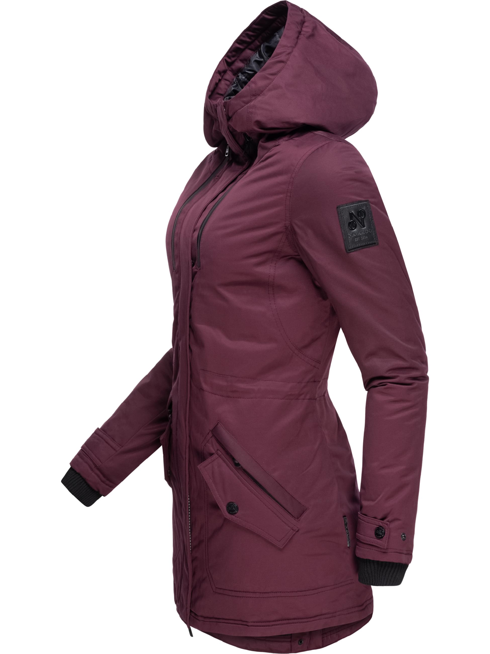 Winterparka mit Kapuze "Avrille II" Weinrot