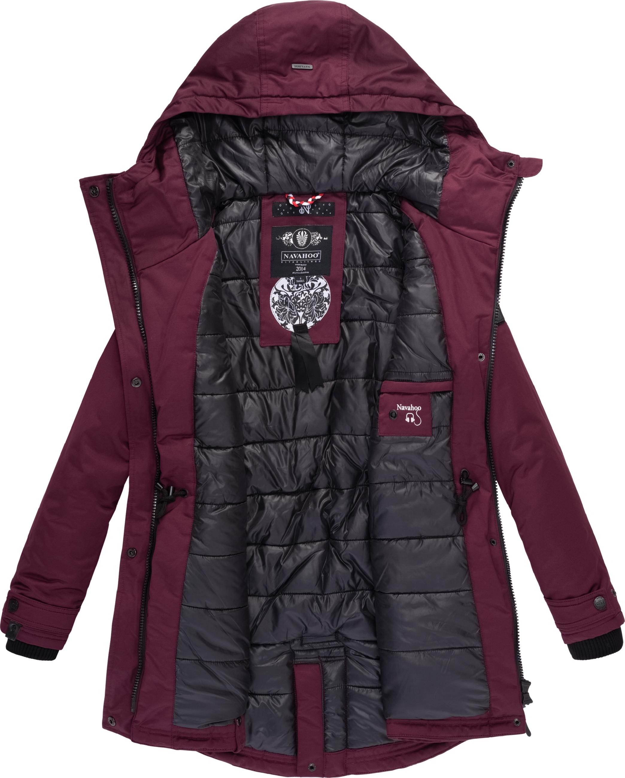 Winterparka mit Kapuze "Avrille II" Weinrot