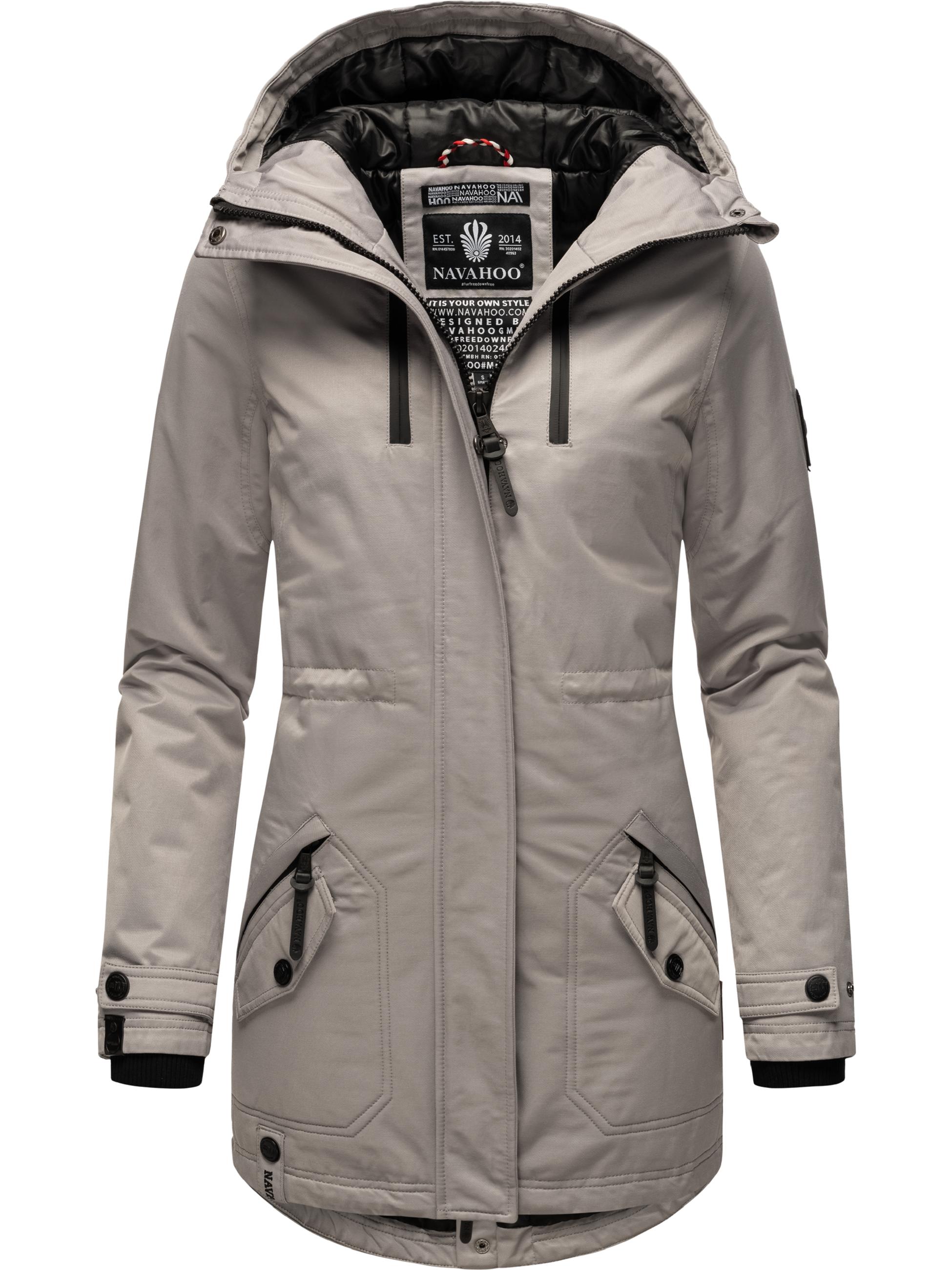 Winterparka mit Kapuze "Avrille II" Zinc Grey