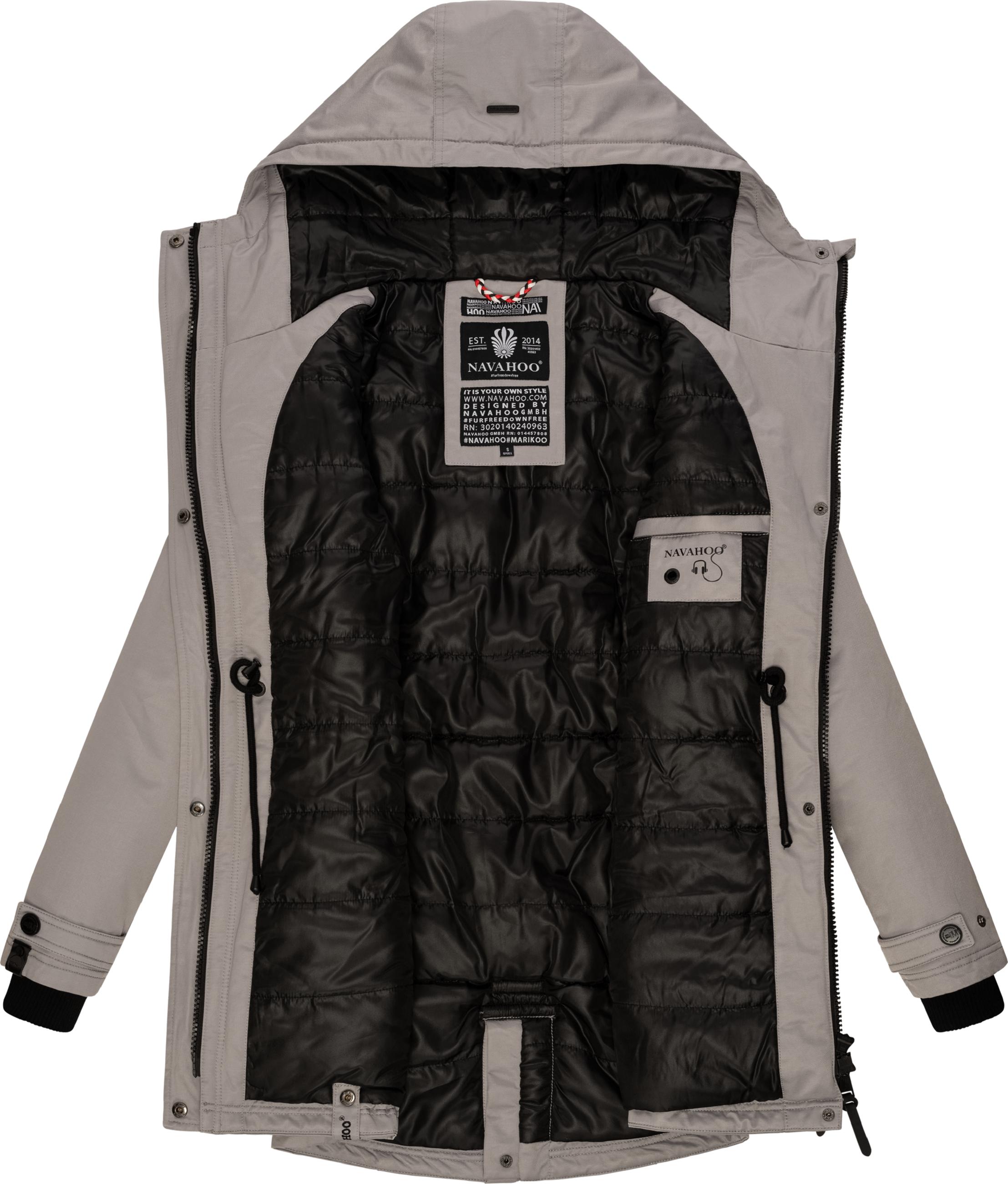 Winterparka mit Kapuze "Avrille II" Zinc Grey