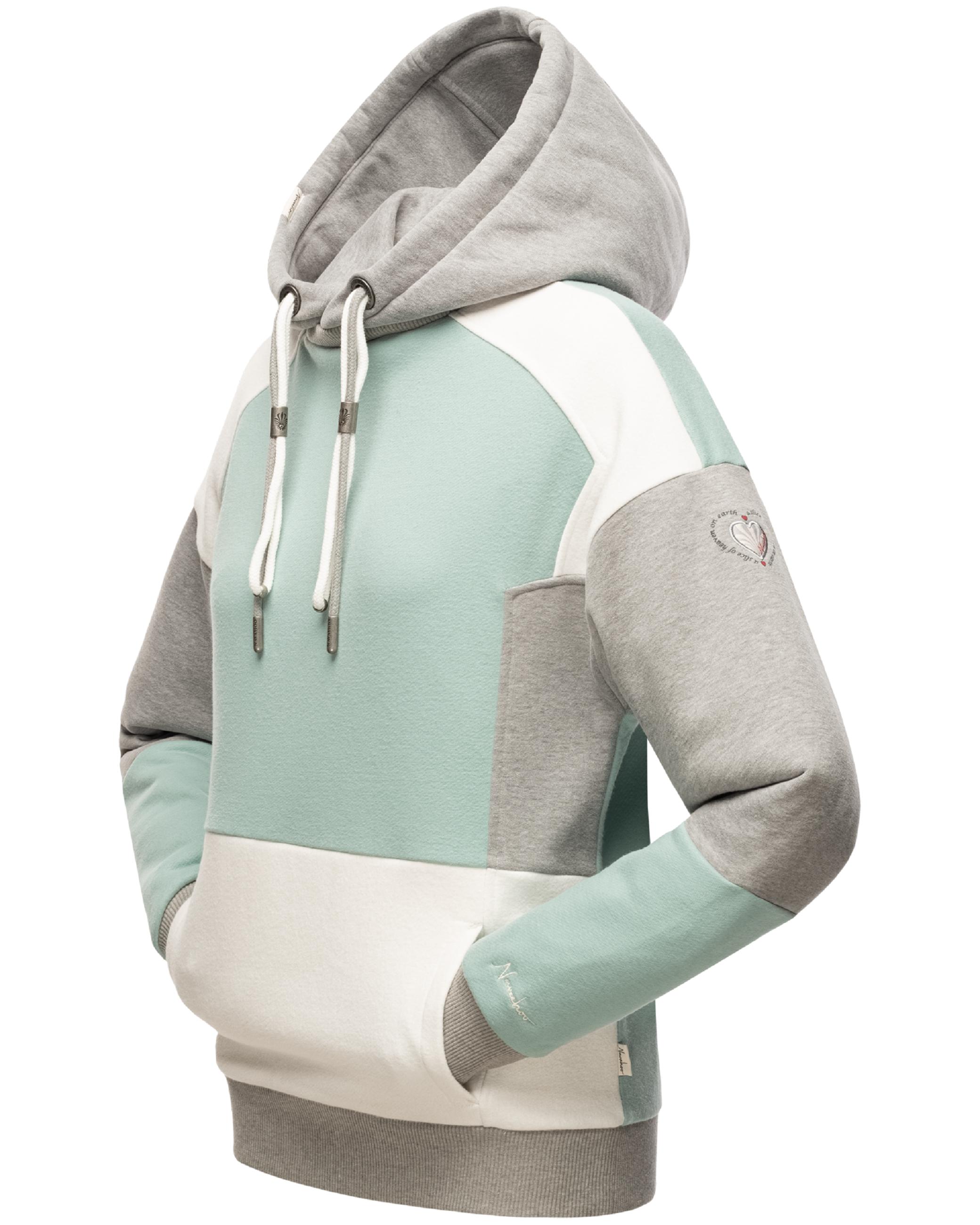 Weicher Hoodie Multicolor "Babykätzchen" Multicolour Dusty Mint Melange