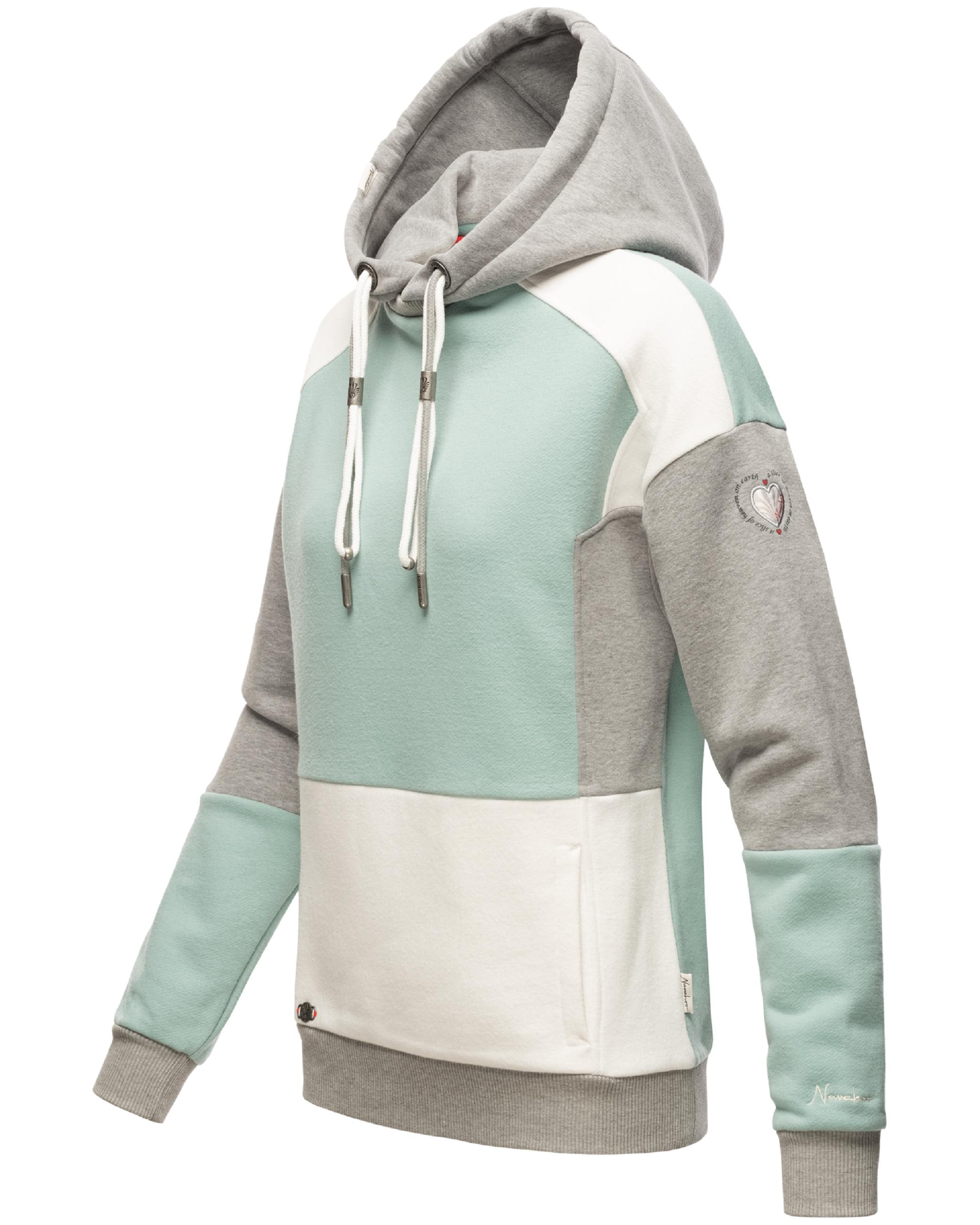 Weicher Hoodie Multicolor "Babykätzchen" Multicolour Dusty Mint Melange