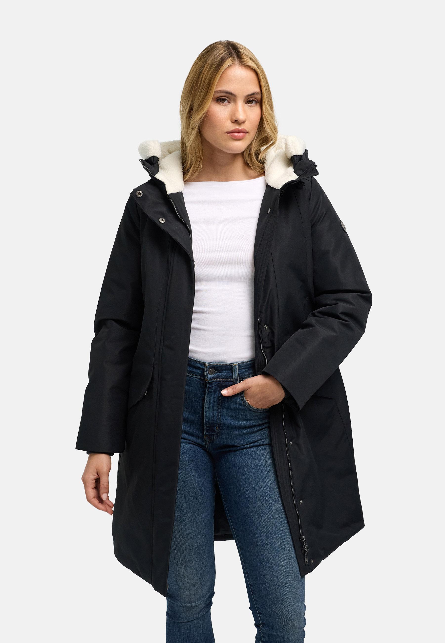 Warmer Parka mit Brusttaschen "Bibber-Beauty 14" Black