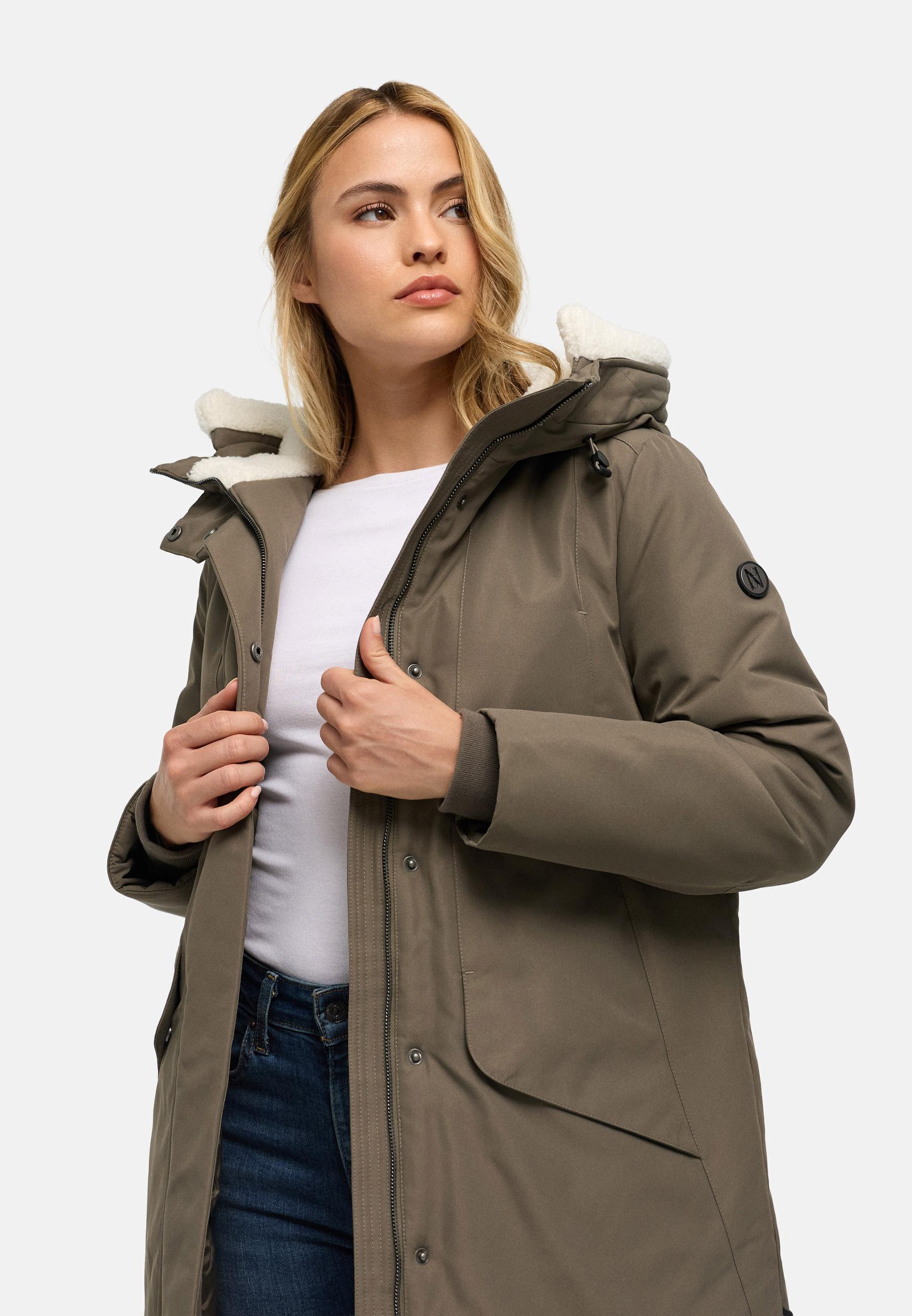 Warmer Parka mit Brusttaschen "Bibber-Beauty 14" Stone Brown
