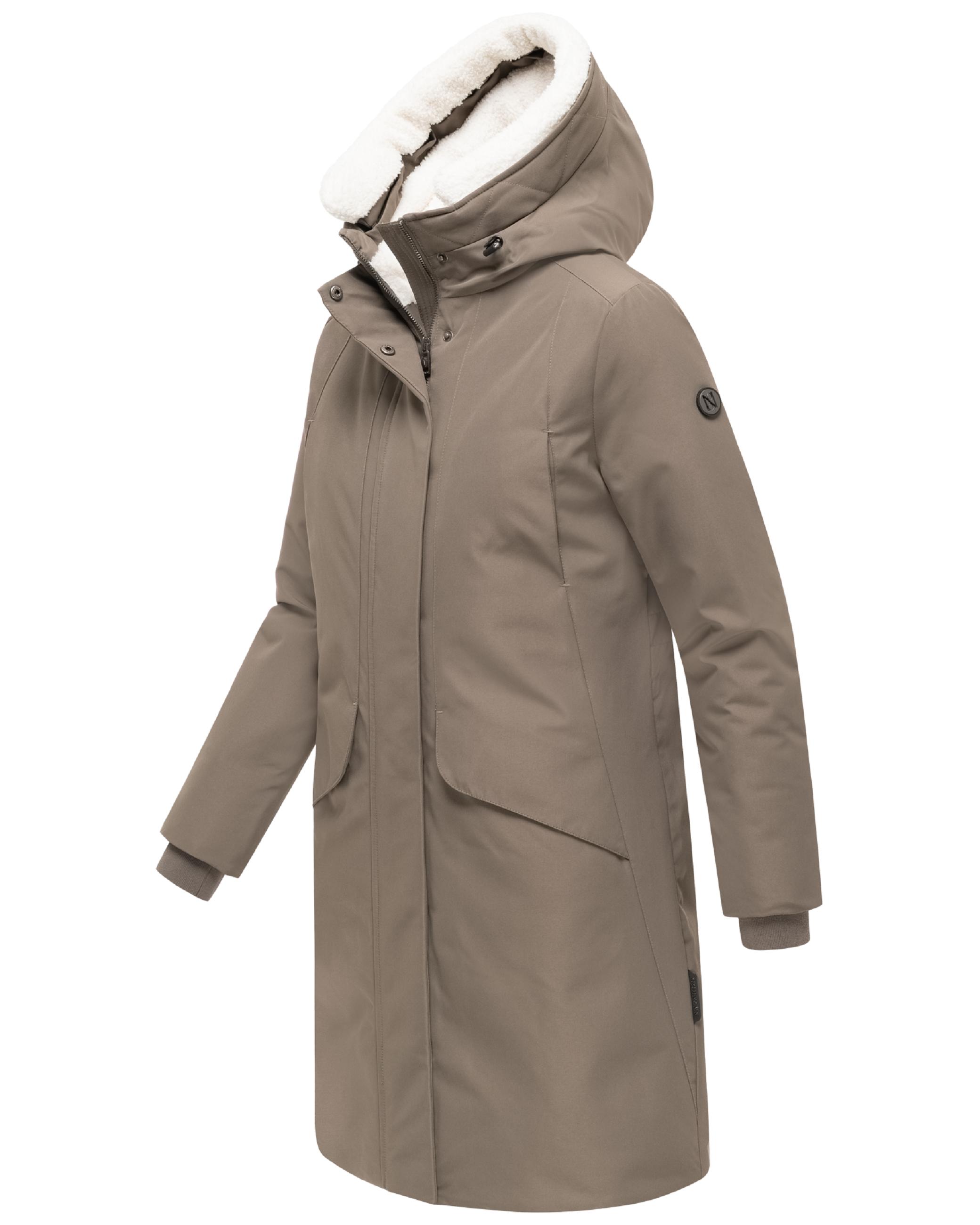 Warmer Parka mit Brusttaschen "Bibber-Beauty 14" Stone Brown