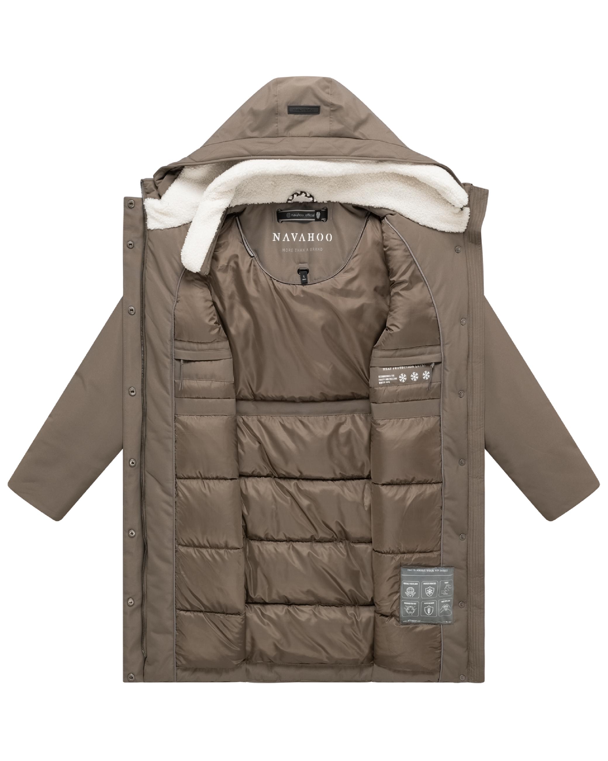 Warmer Parka mit Brusttaschen "Bibber-Beauty 14" Stone Brown