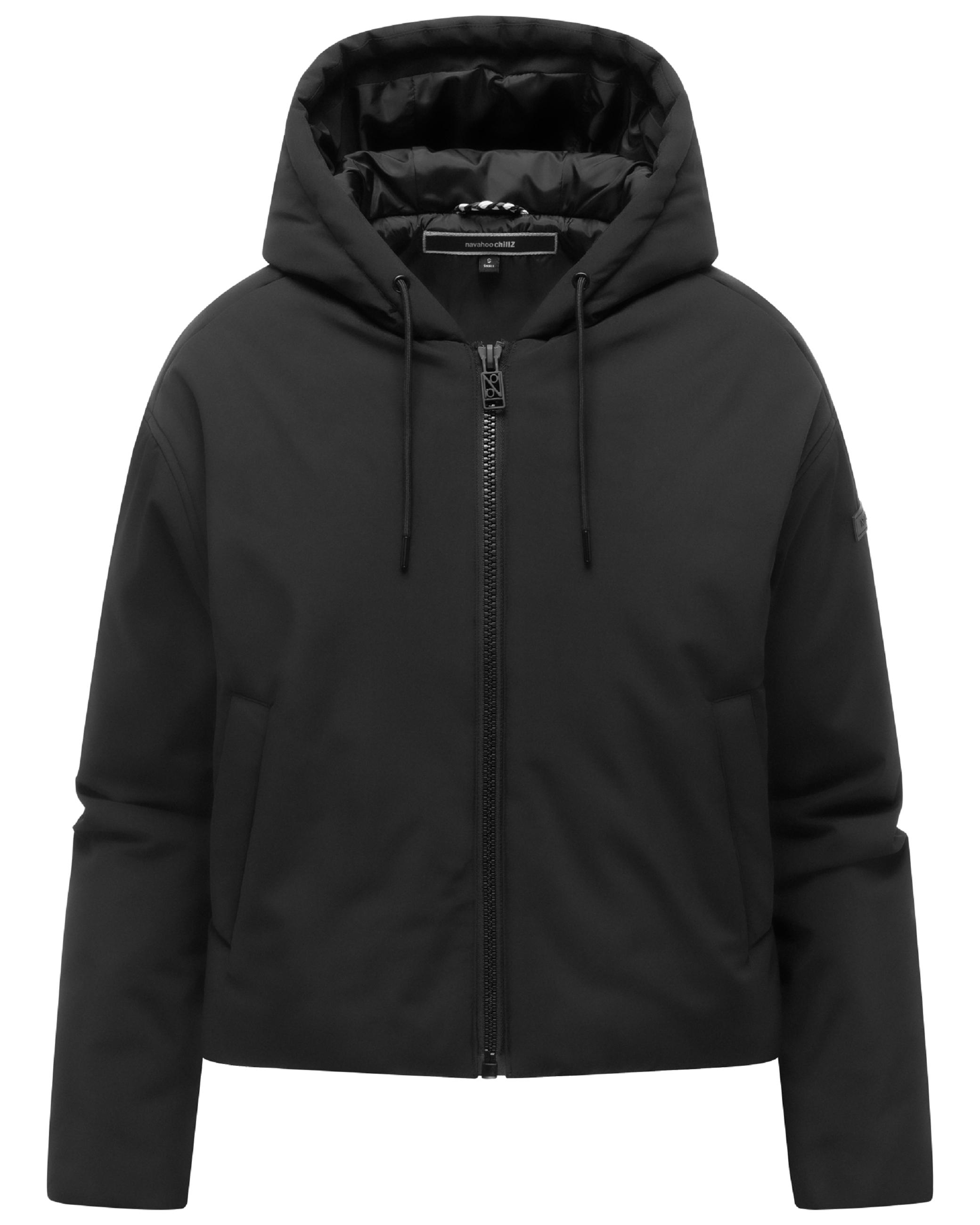 Kurze Jacke mit verstellbarem Saum "Biscuitaa 14" Black