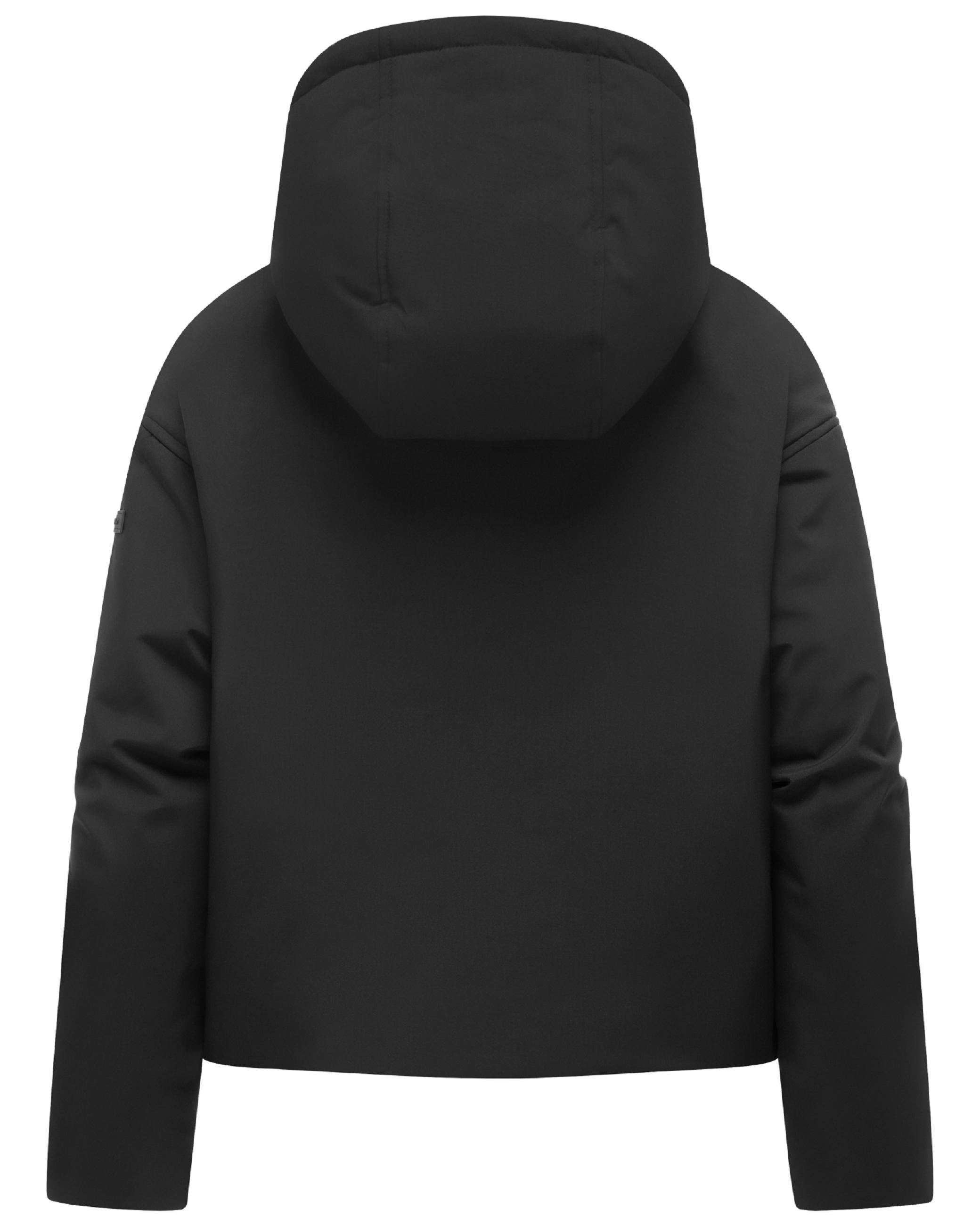 Kurze Jacke mit verstellbarem Saum "Biscuitaa 14" Black