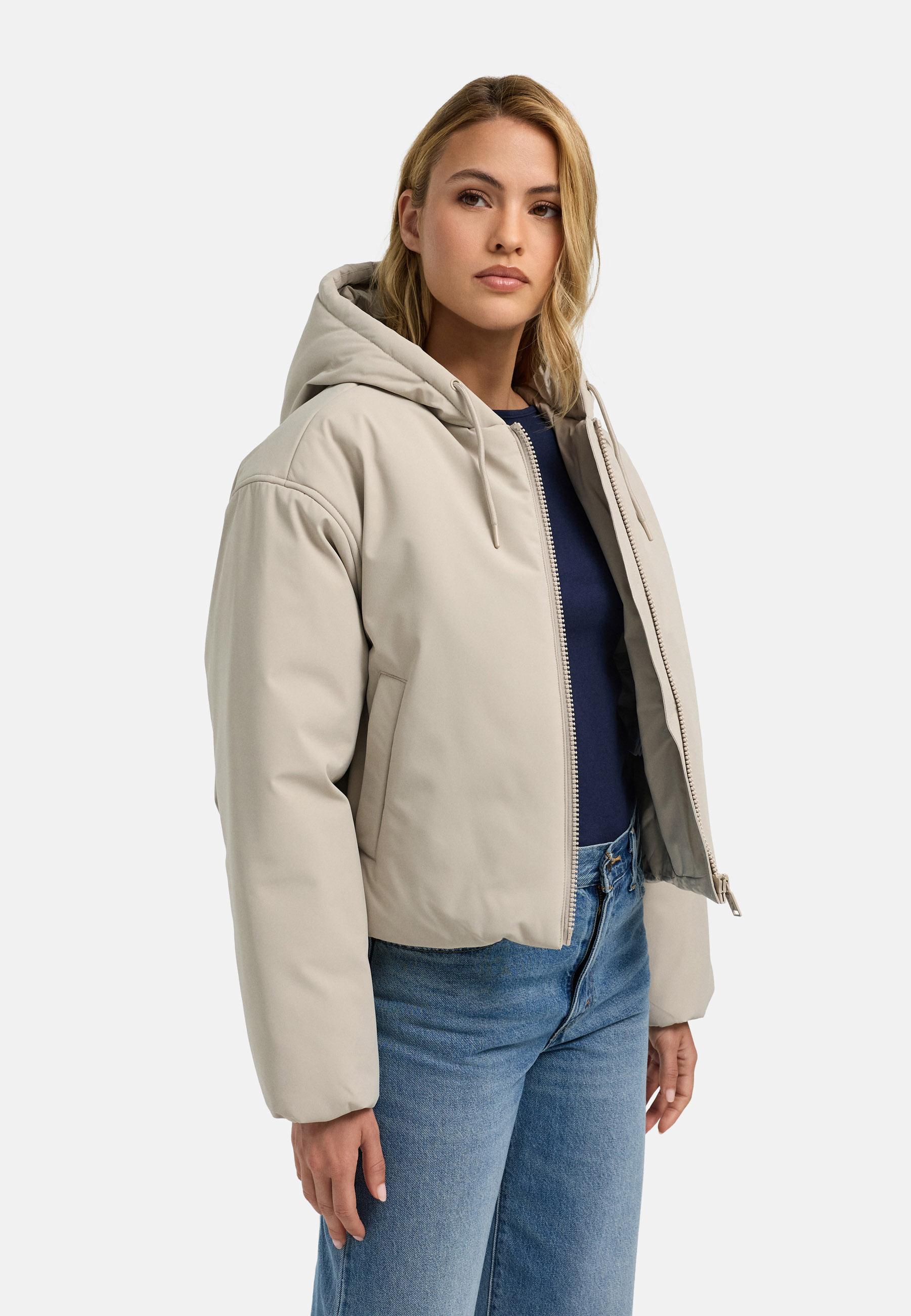 Kurze Jacke mit verstellbarem Saum "Biscuitaa 14" Bone