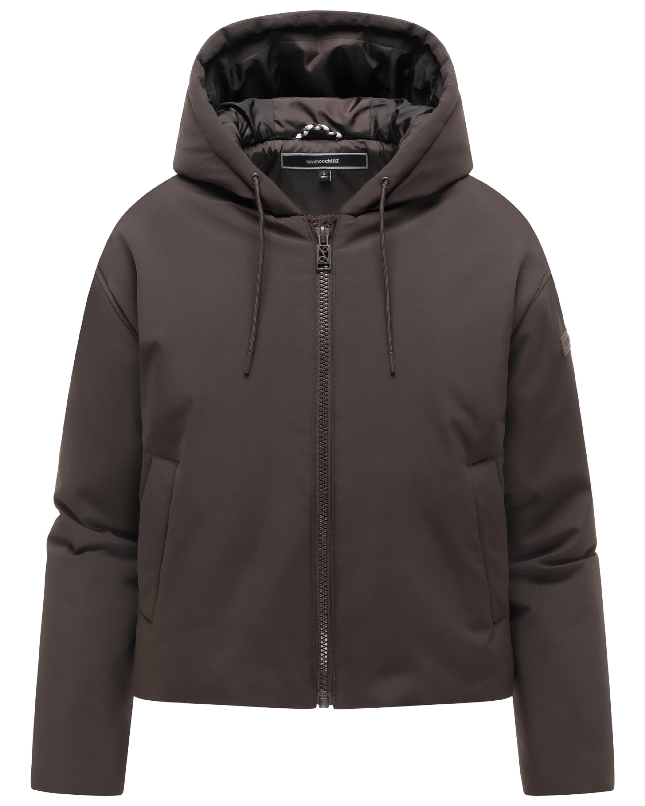 Kurze Jacke mit verstellbarem Saum "Biscuitaa 14" Choco