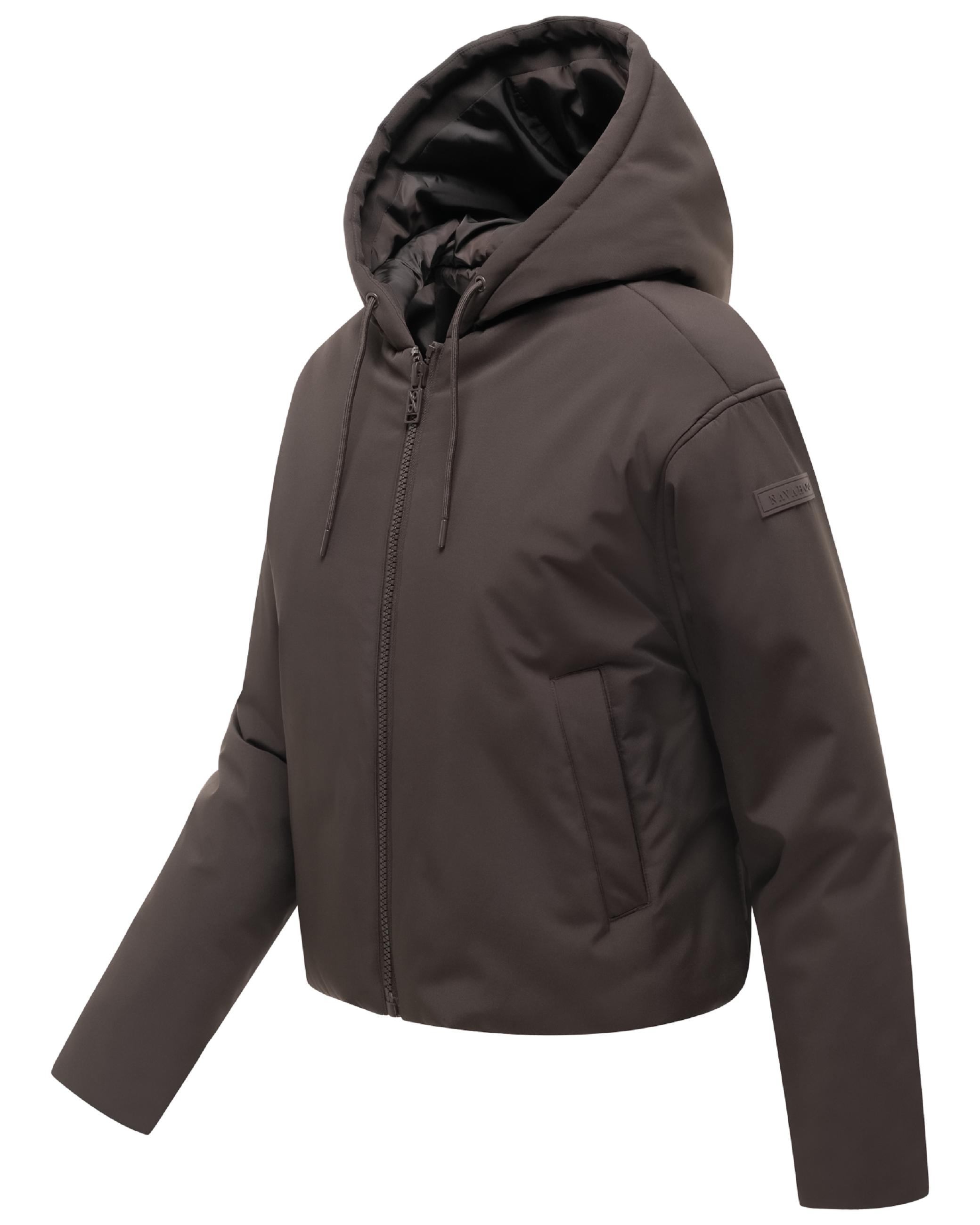 Kurze Jacke mit verstellbarem Saum "Biscuitaa 14" Choco