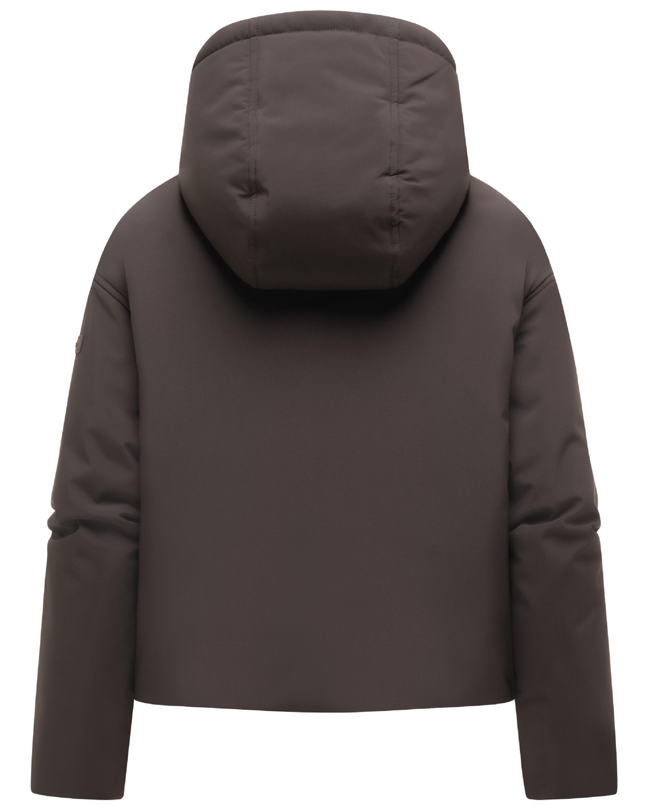 Kurze Jacke mit verstellbarem Saum "Biscuitaa 14" Choco