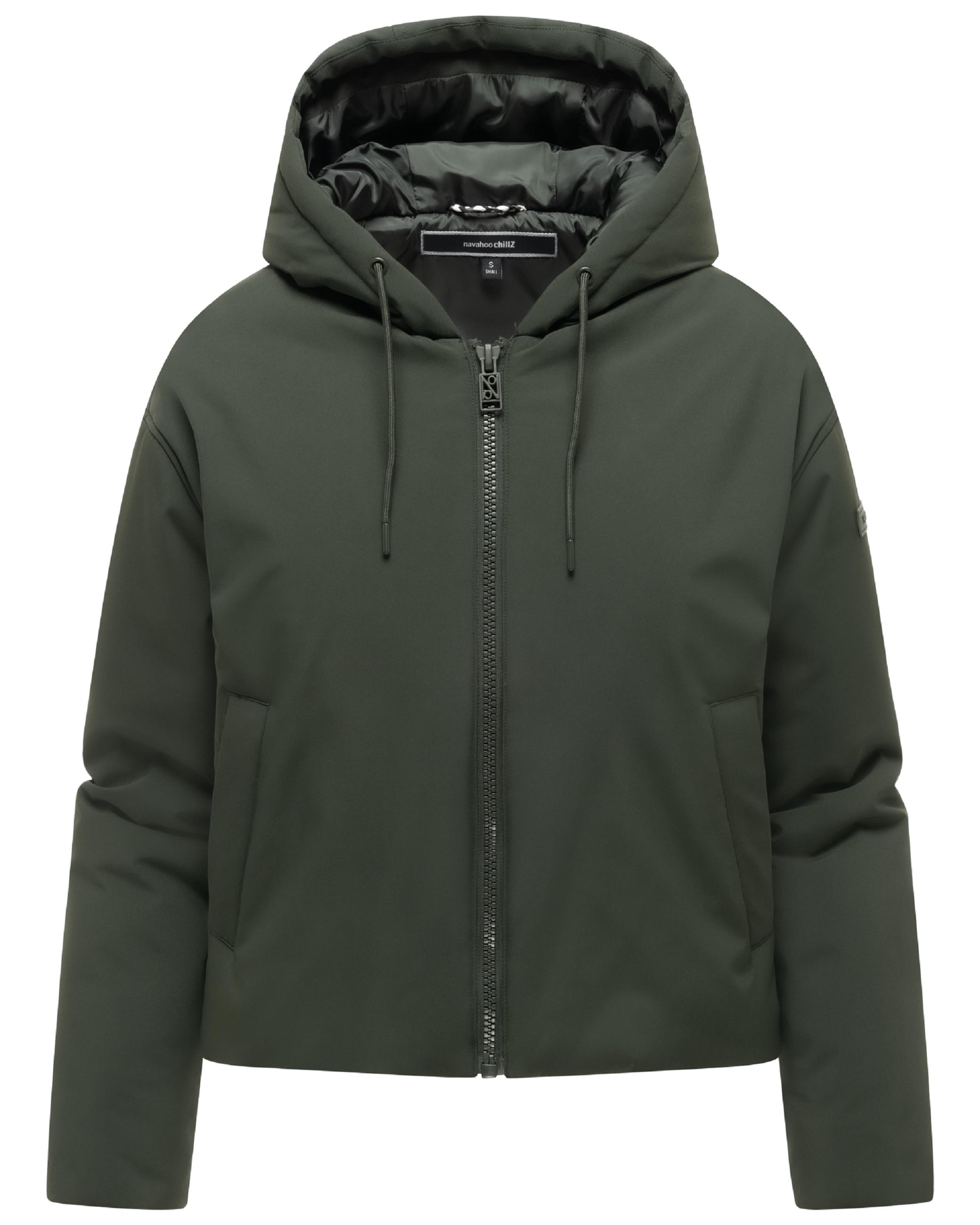 Kurze Jacke mit verstellbarem Saum "Biscuitaa 14" Dark Olive