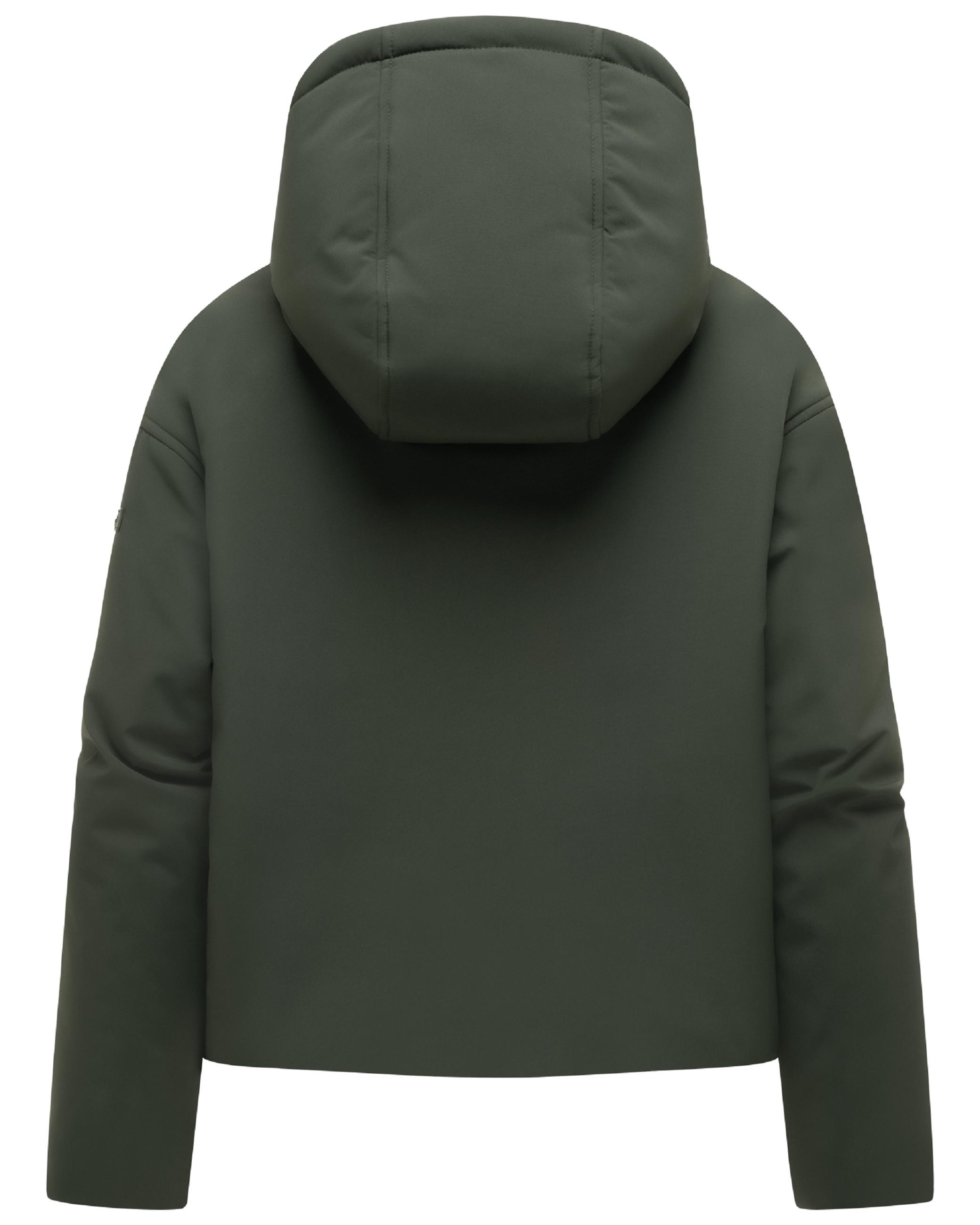 Kurze Jacke mit verstellbarem Saum "Biscuitaa 14" Dark Olive
