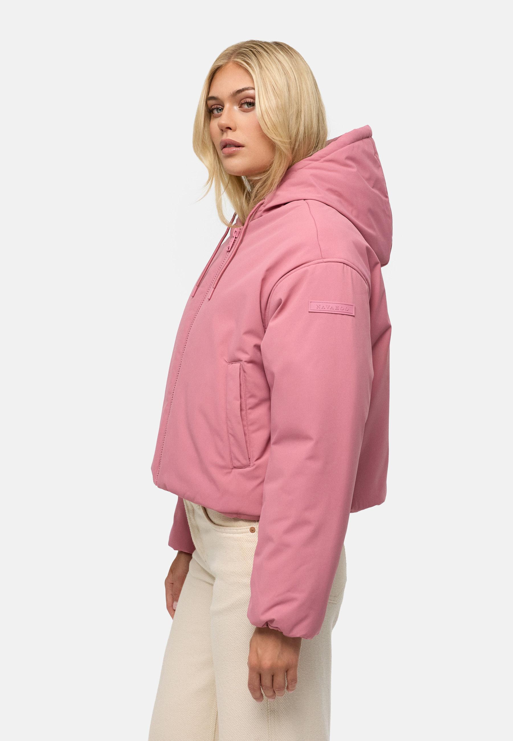 Kurze Jacke mit verstellbarem Saum "Biscuitaa 14" Dark Rose