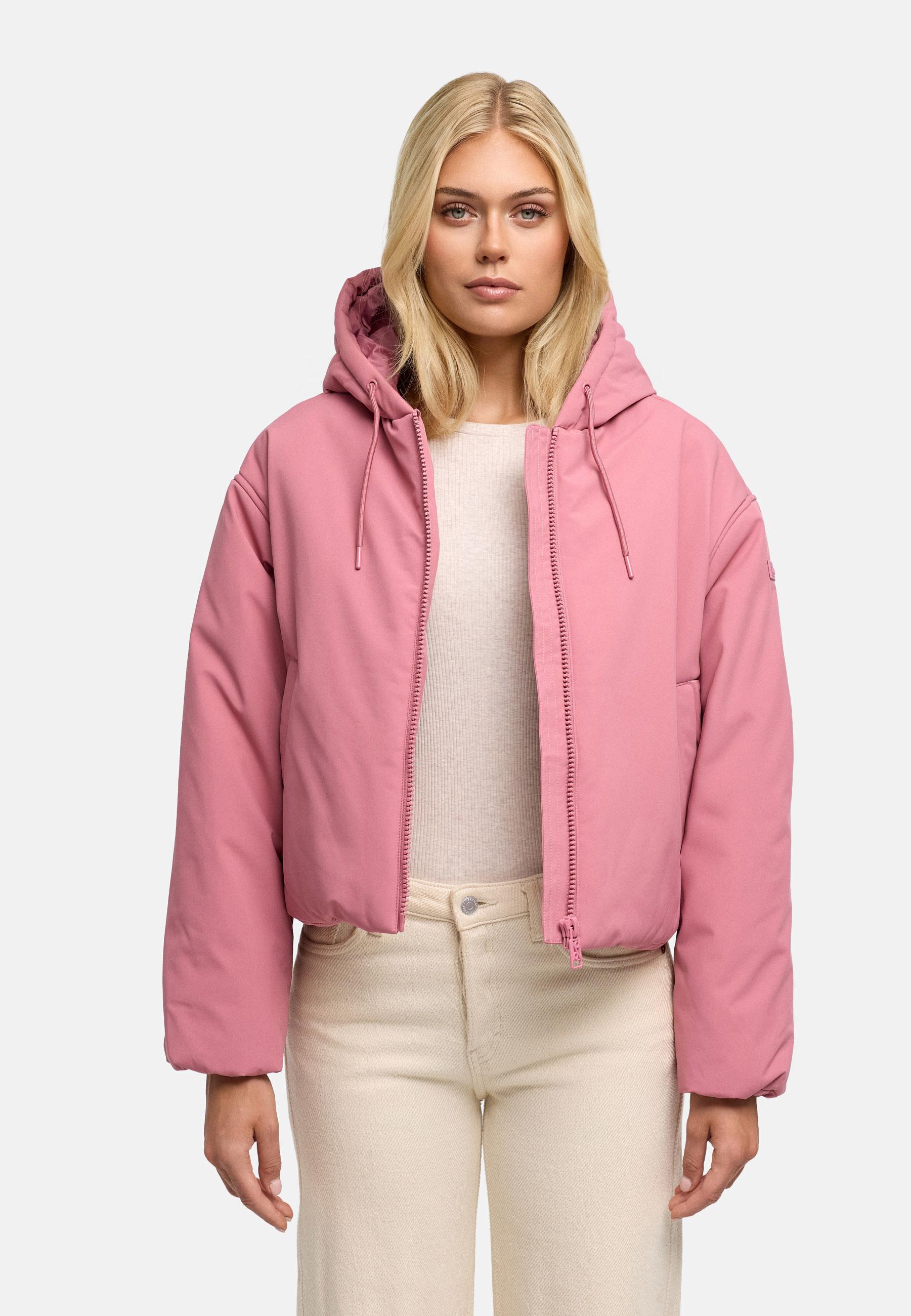 Kurze Jacke mit verstellbarem Saum "Biscuitaa 14" Dark Rose