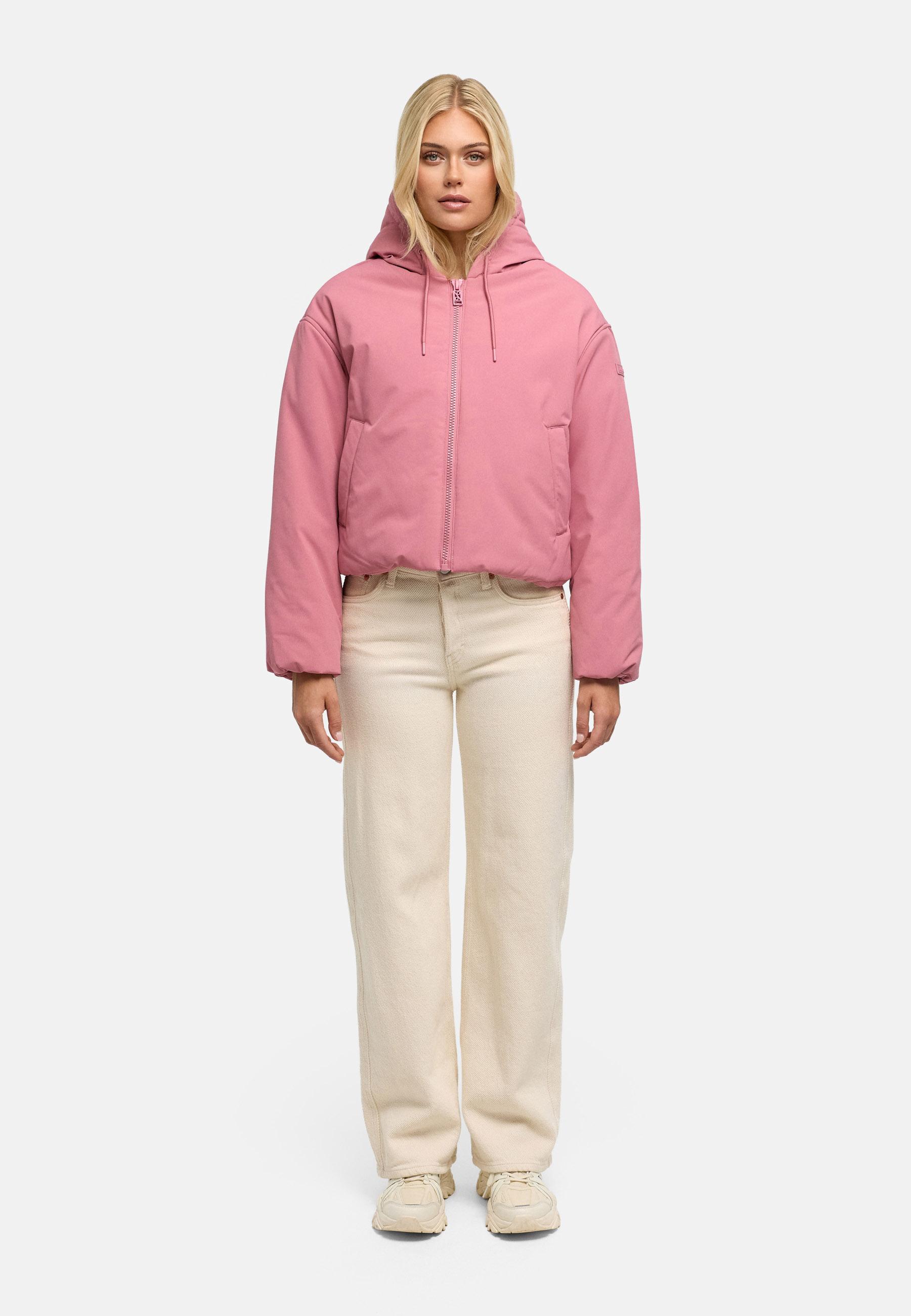 Kurze Jacke mit verstellbarem Saum "Biscuitaa 14" Dark Rose