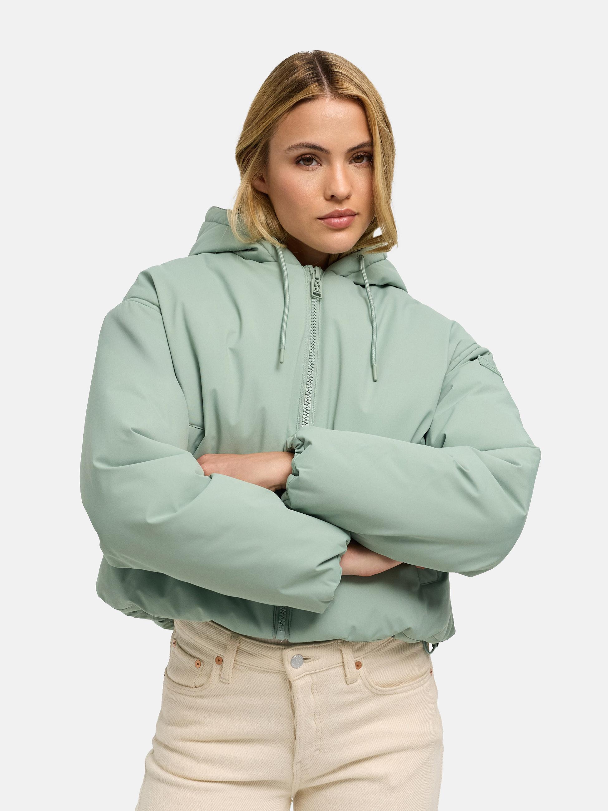 Kurze Jacke mit verstellbarem Saum "Biscuitaa 14" Smokey Mint