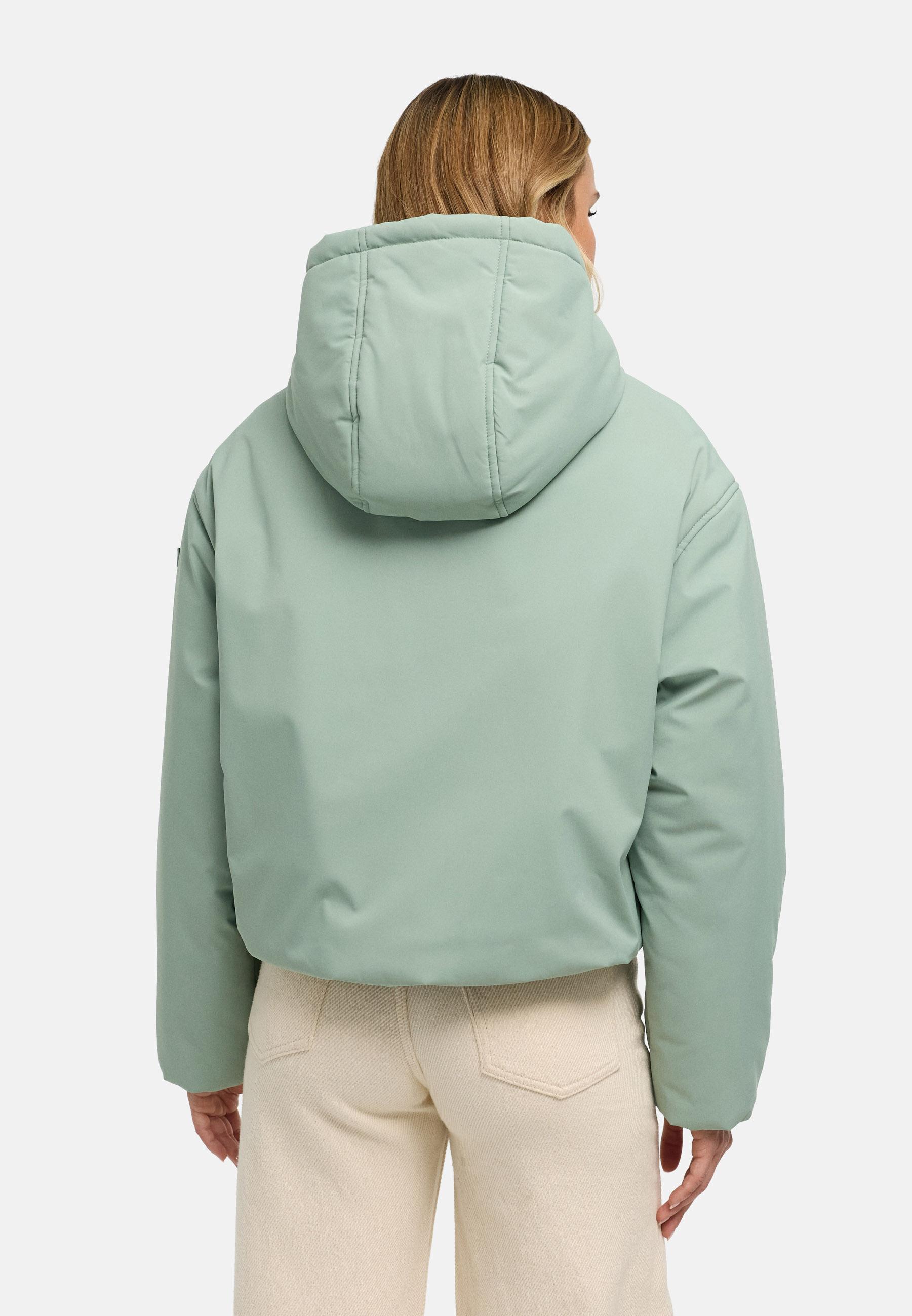 Kurze Jacke mit verstellbarem Saum "Biscuitaa 14" Smokey Mint