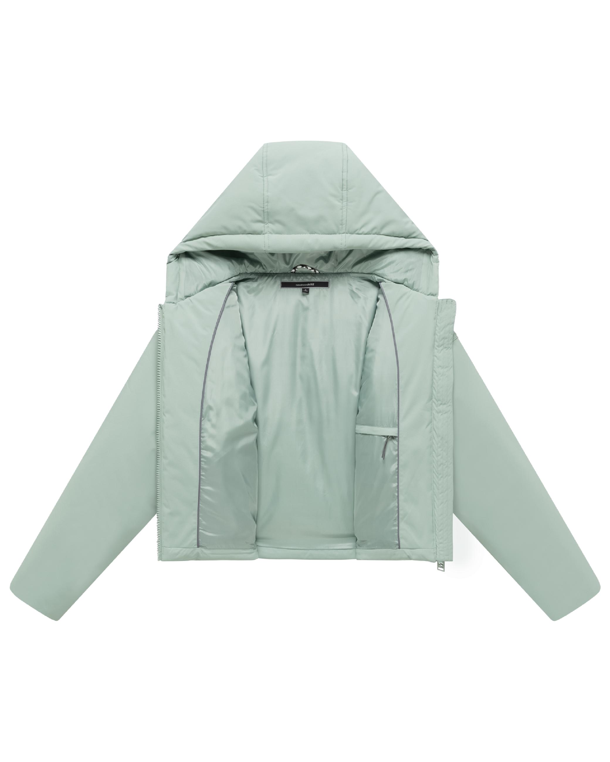 Kurze Jacke mit verstellbarem Saum "Biscuitaa 14" Smokey Mint