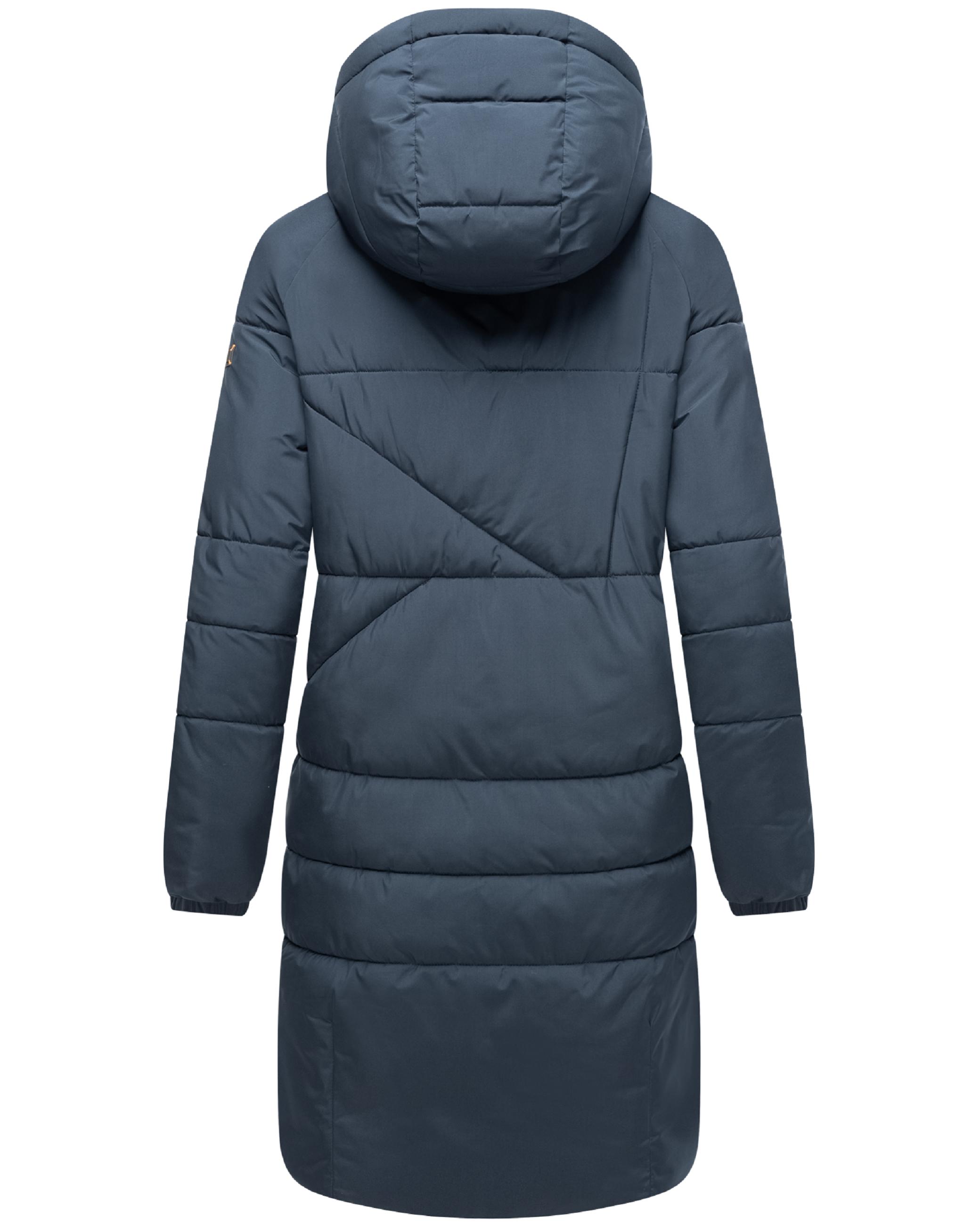 Warmer Wintermantel mit Kapuze "Bliblablubb 14" Navy