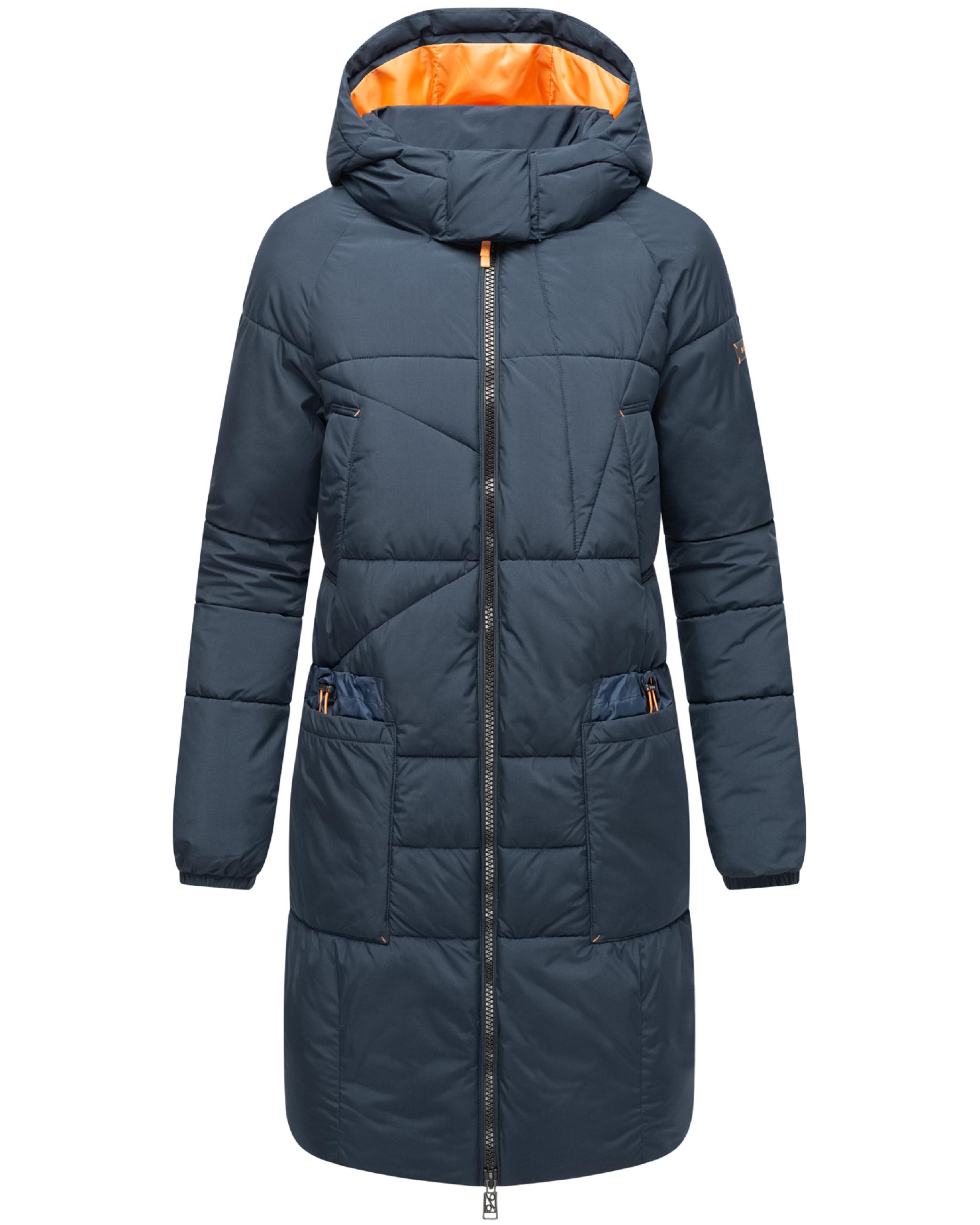 Warmer Wintermantel mit Kapuze "Bliblablubb 14" Navy