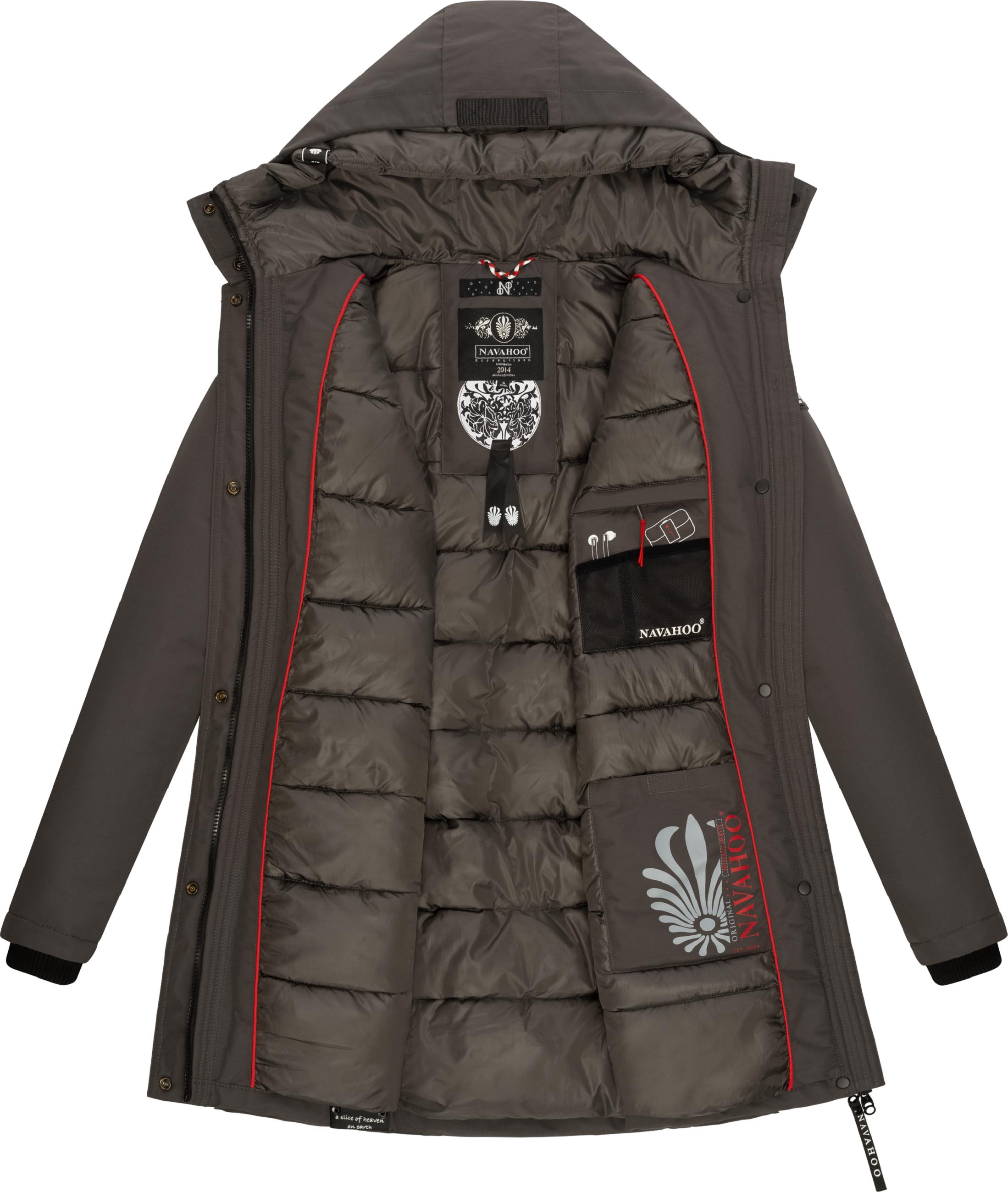 Wasserdichter Wintermantel mit Kapuze "Blizzardstorm" Anthracite