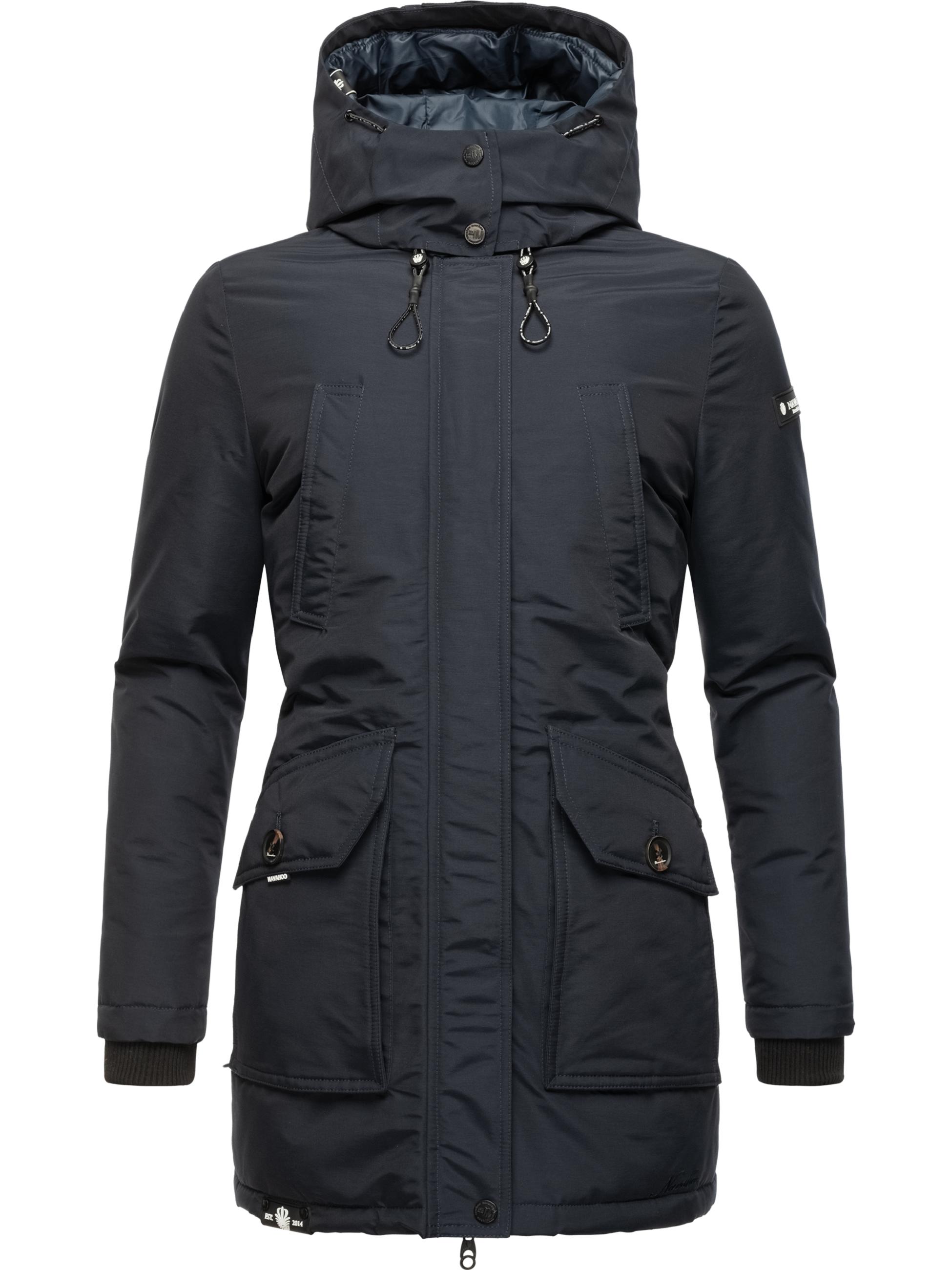 Warmer Wintermantel mit Kapuze "Blizzardstorm" Navy