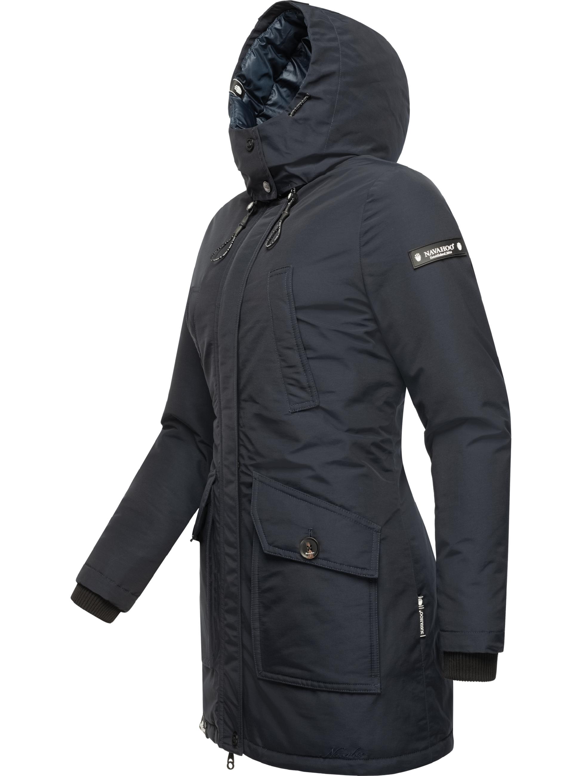 Wasserdichter Wintermantel mit Kapuze "Blizzardstorm" Navy