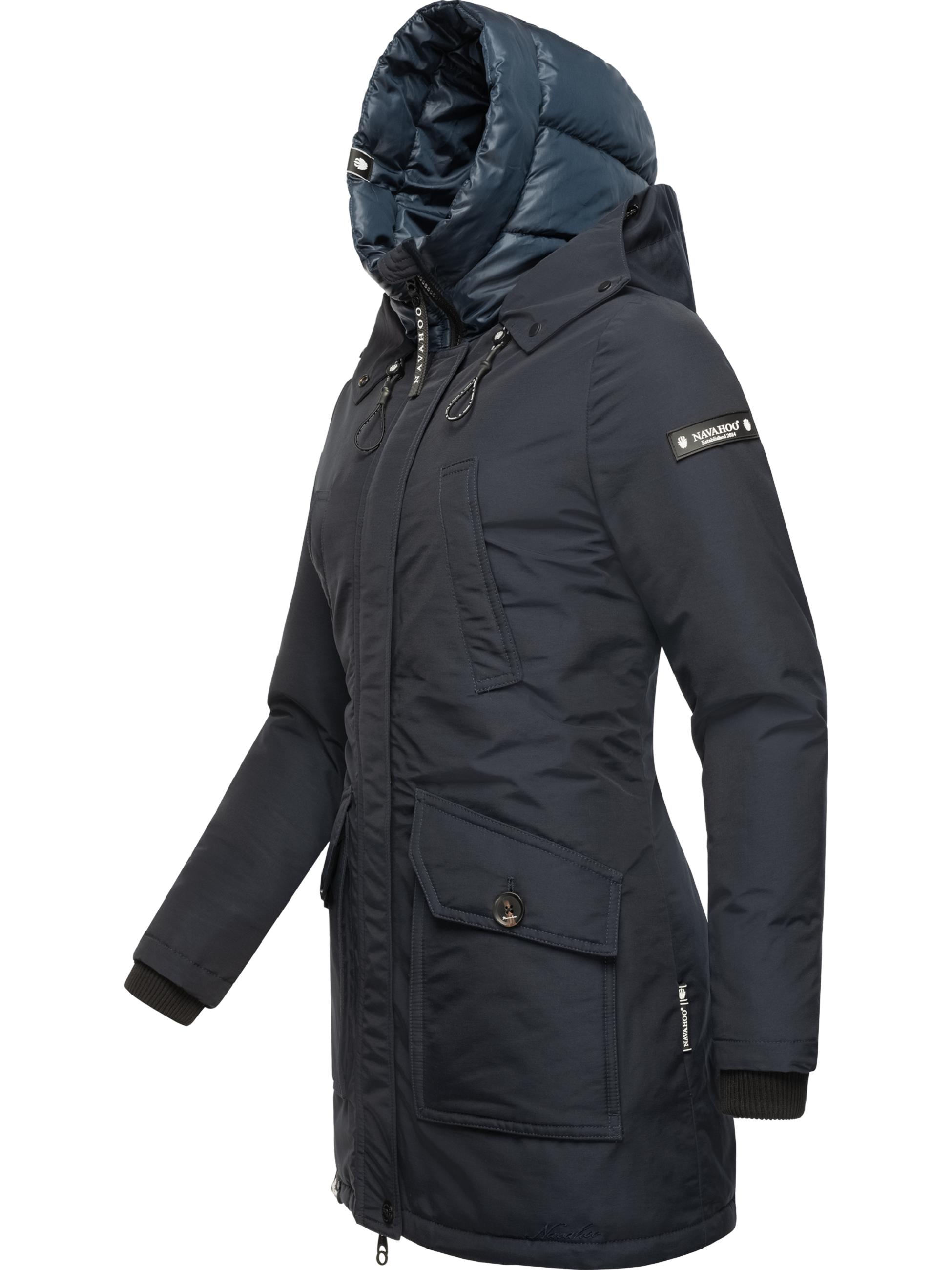 Wasserdichter Wintermantel mit Kapuze "Blizzardstorm" Navy