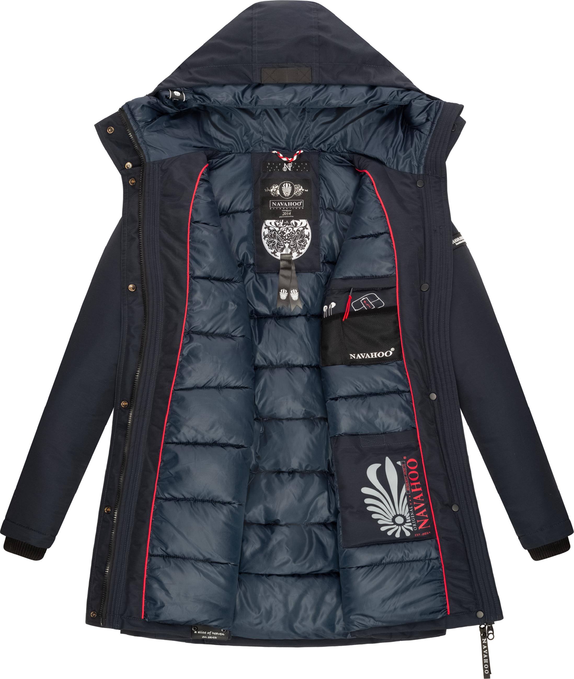 Wasserdichter Wintermantel mit Kapuze "Blizzardstorm" Navy