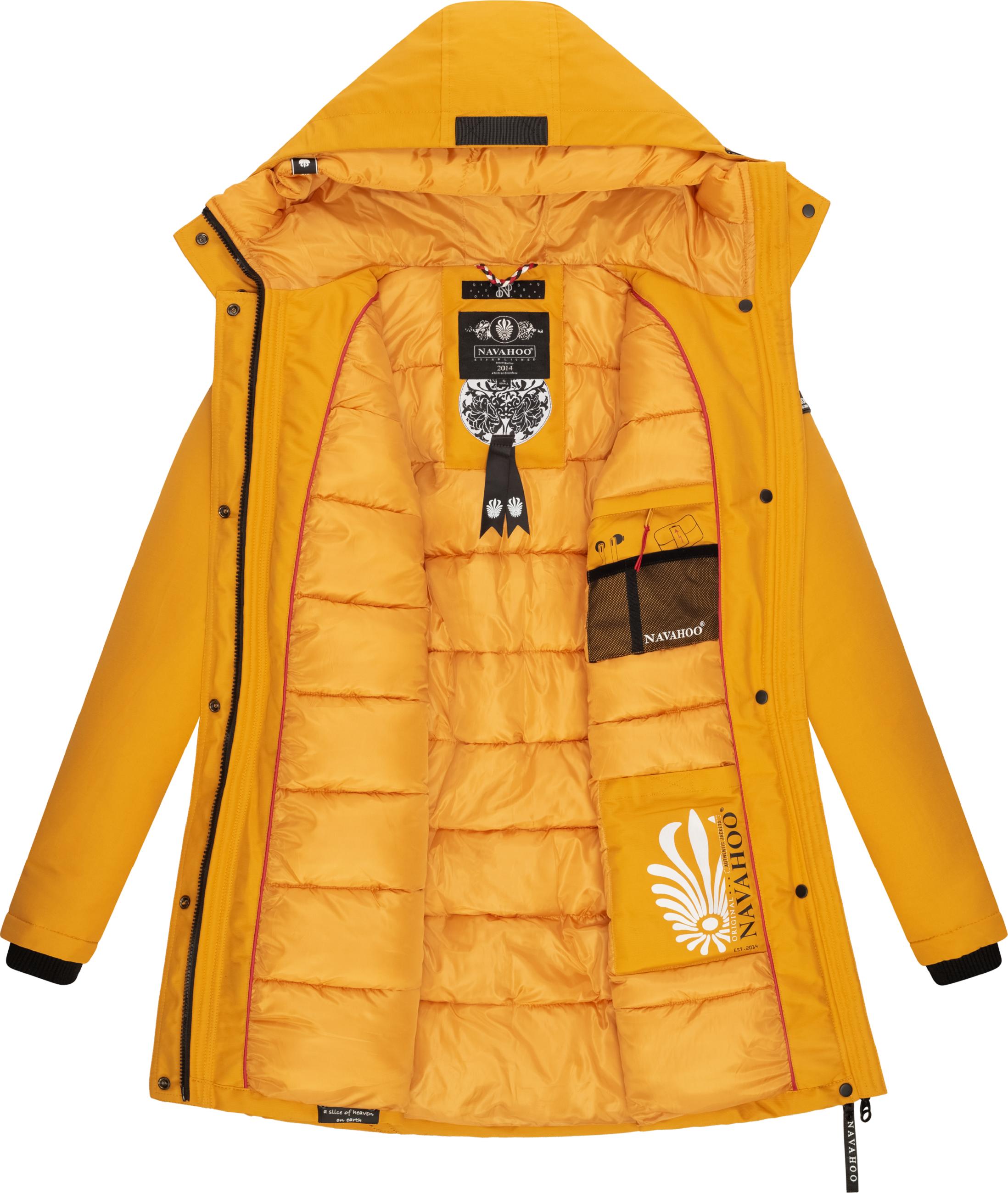 Wasserdichter Wintermantel mit Kapuze "Blizzardstorm" Yellow