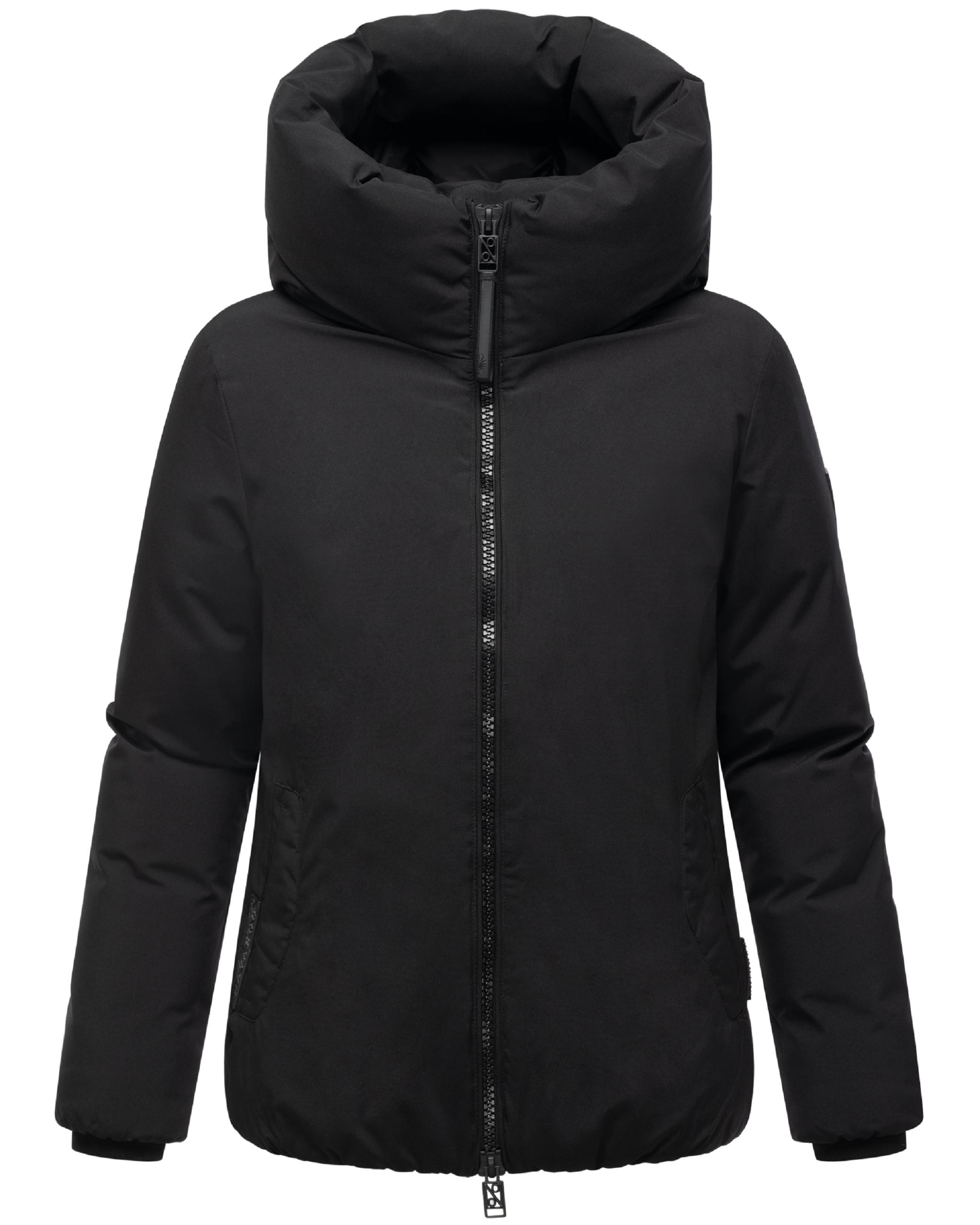 Winterjacke mit Kapuze "Blütenlicht 14" Black