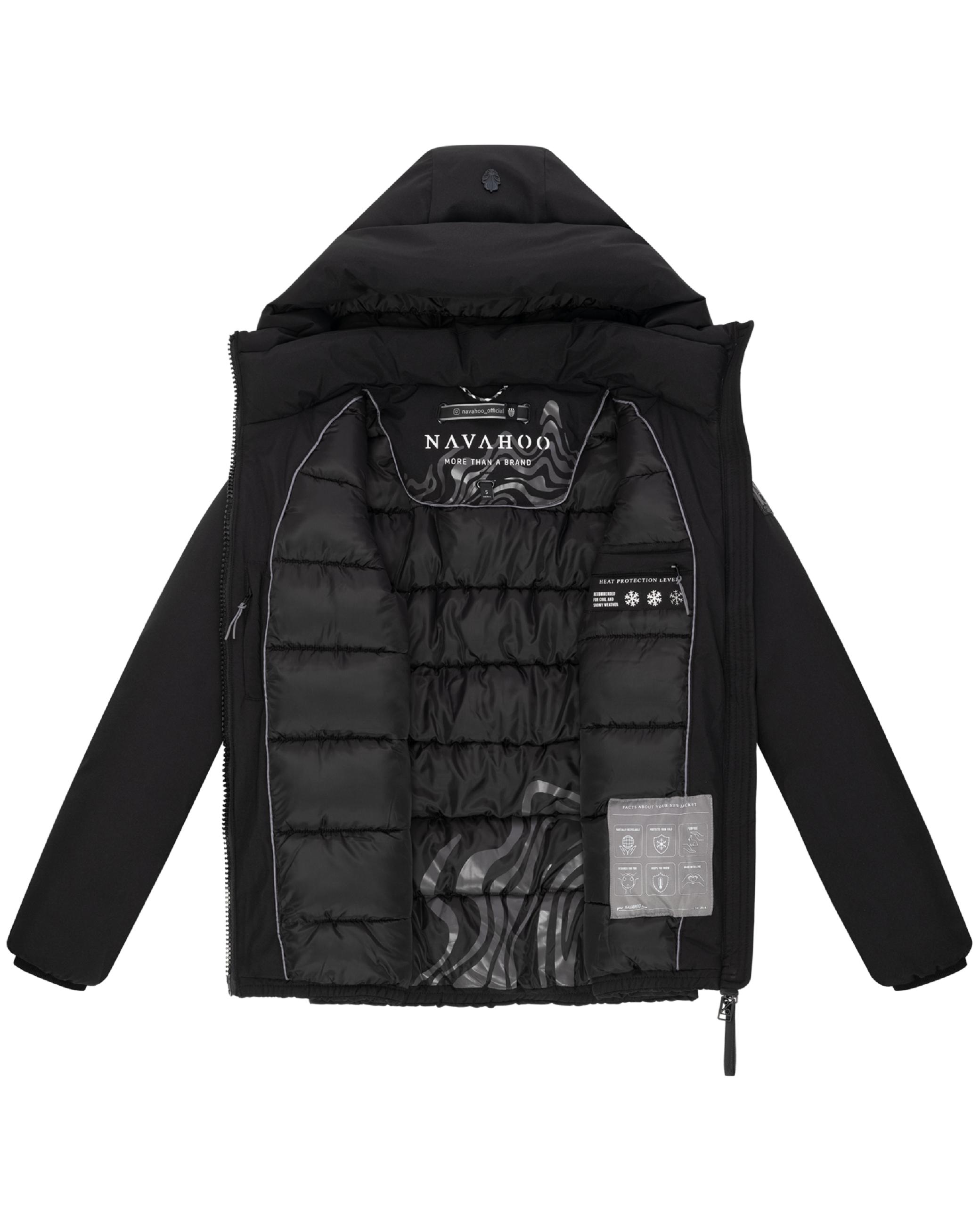Winterjacke mit Kapuze "Blütenlicht 14" Black