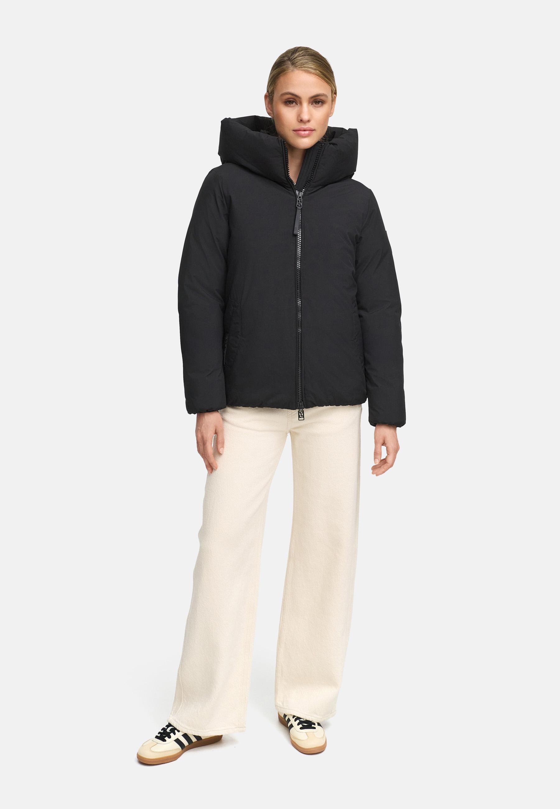Winterjacke mit Kapuze "Blütenlicht 14" Black