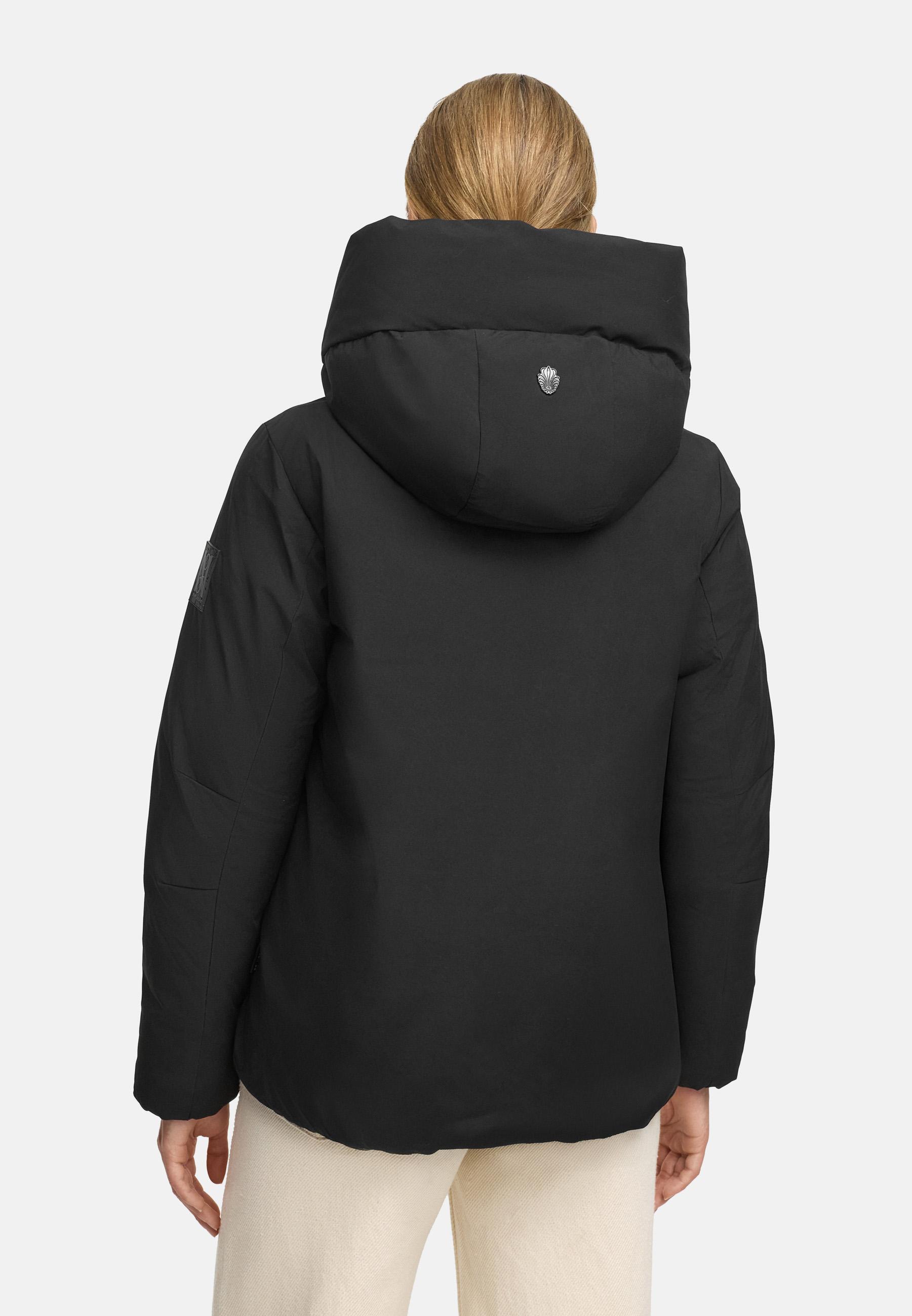Winterjacke mit Kapuze "Blütenlicht 14" Black
