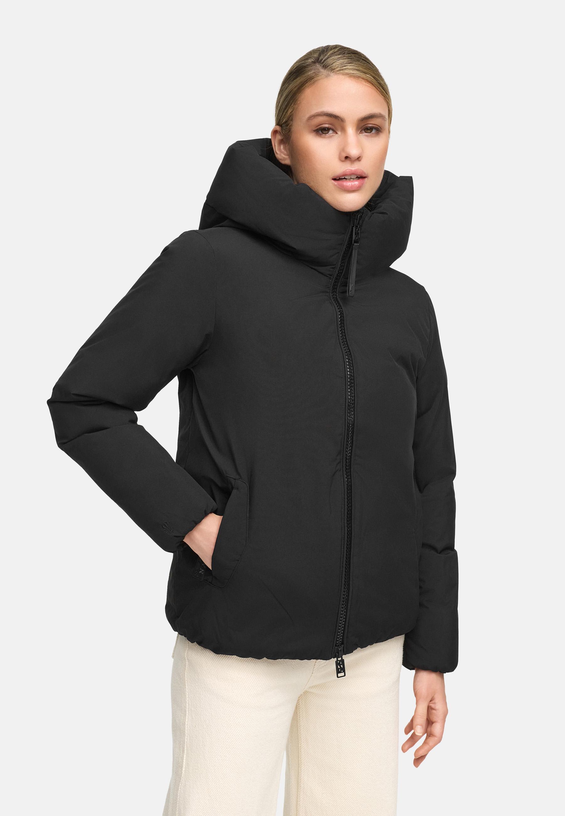 Winterjacke mit Kapuze "Blütenlicht 14" Black