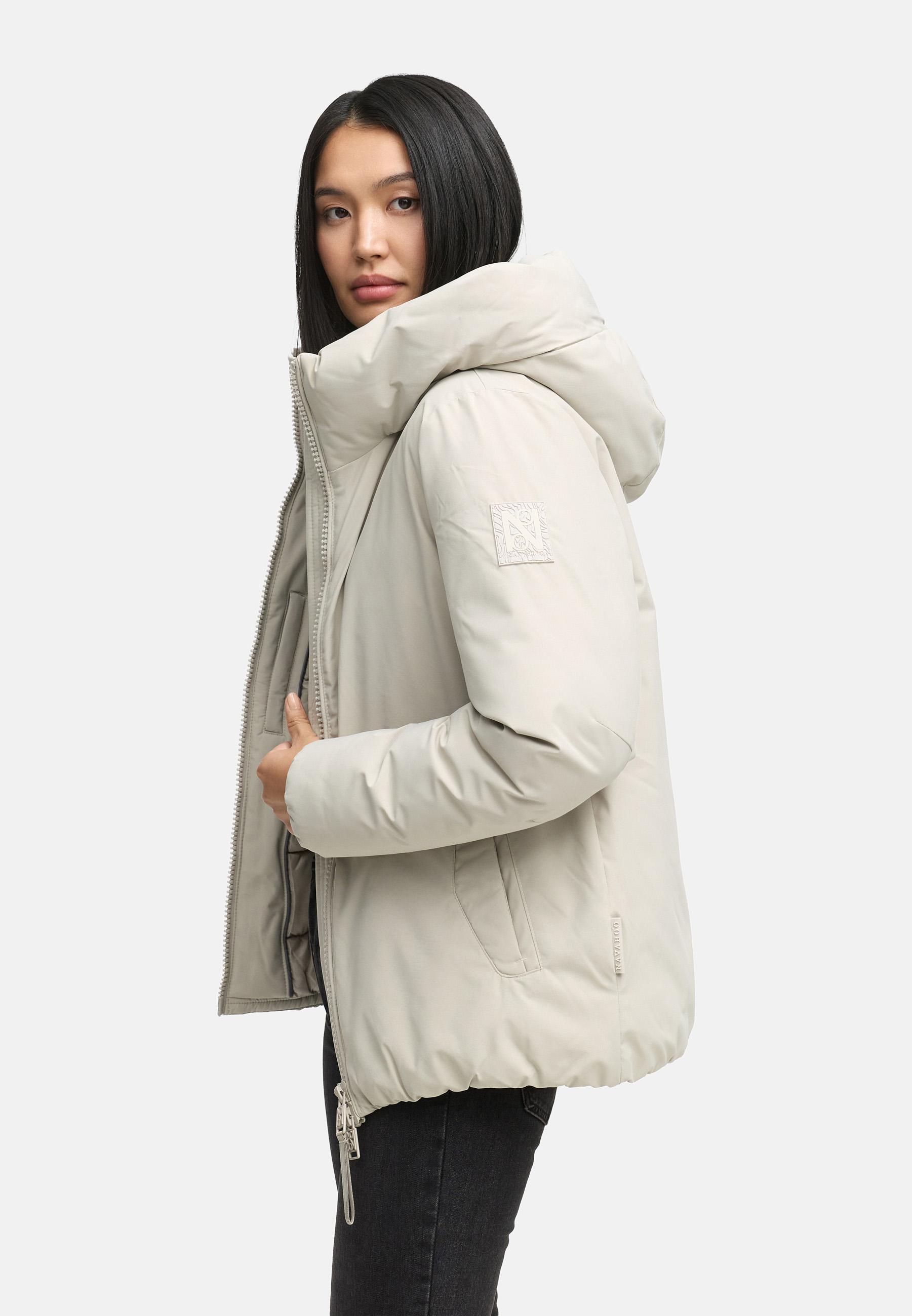 Winterjacke mit Kapuze "Blütenlicht 14" Bone