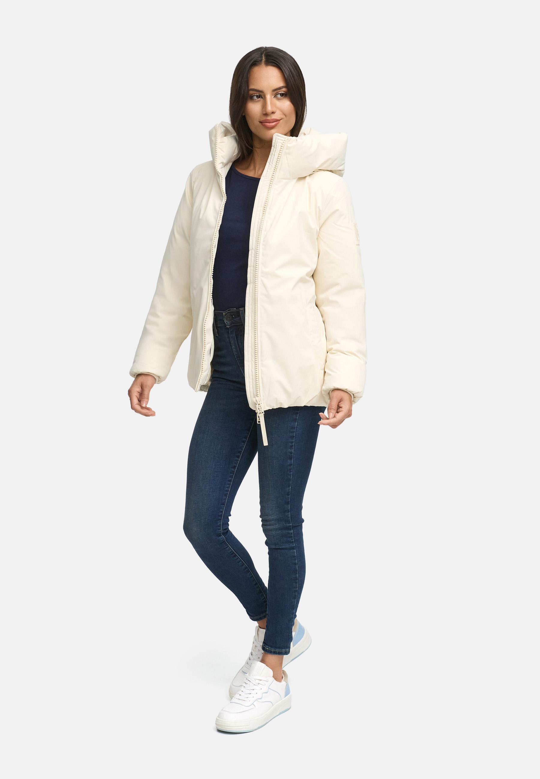 Winterjacke mit Kapuze "Blütenlicht 14" Cream