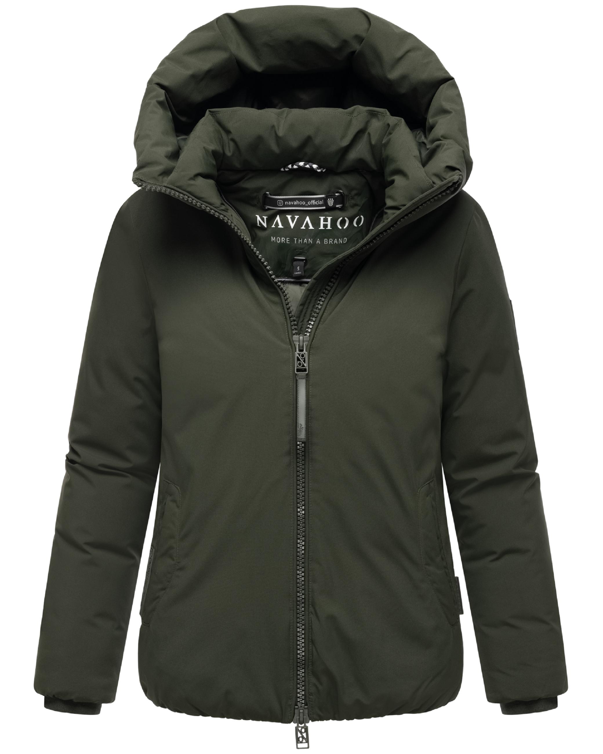 Winterjacke mit Kapuze "Blütenlicht 14" Dark Olive