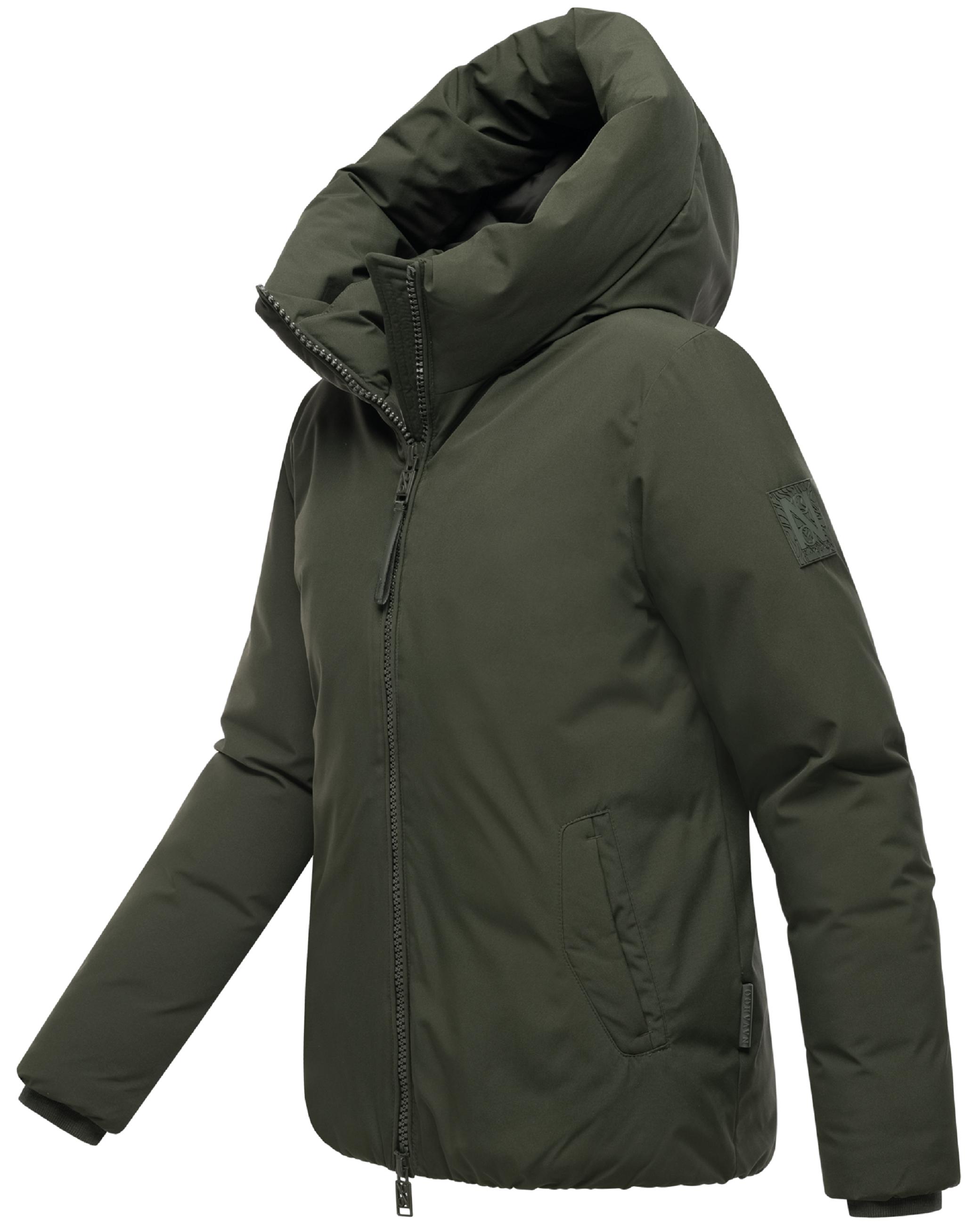 Winterjacke mit Kapuze "Blütenlicht 14" Dark Olive