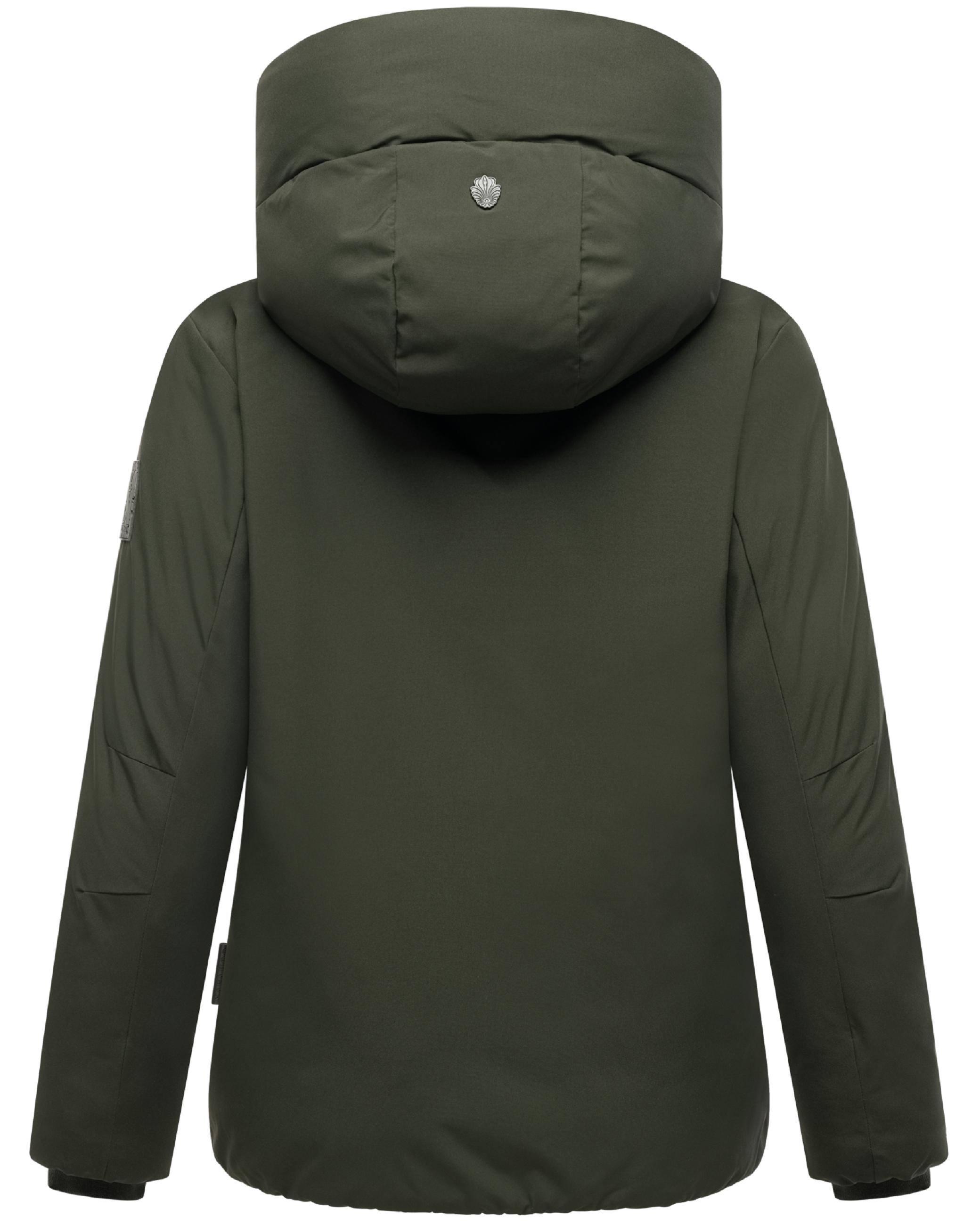 Winterjacke mit Kapuze "Blütenlicht 14" Dark Olive