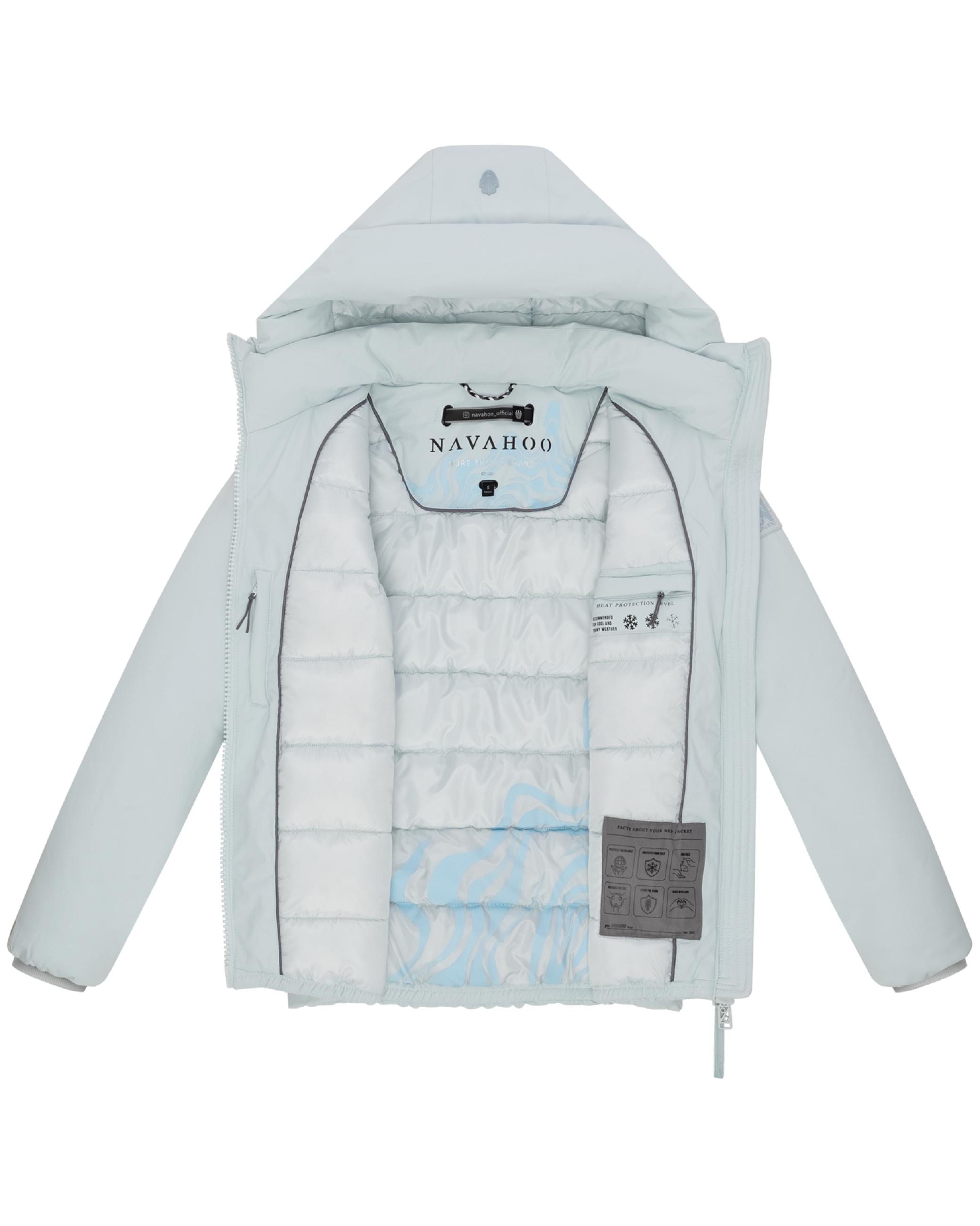 Winterjacke mit Kapuze "Blütenlicht 14" Ice Blue