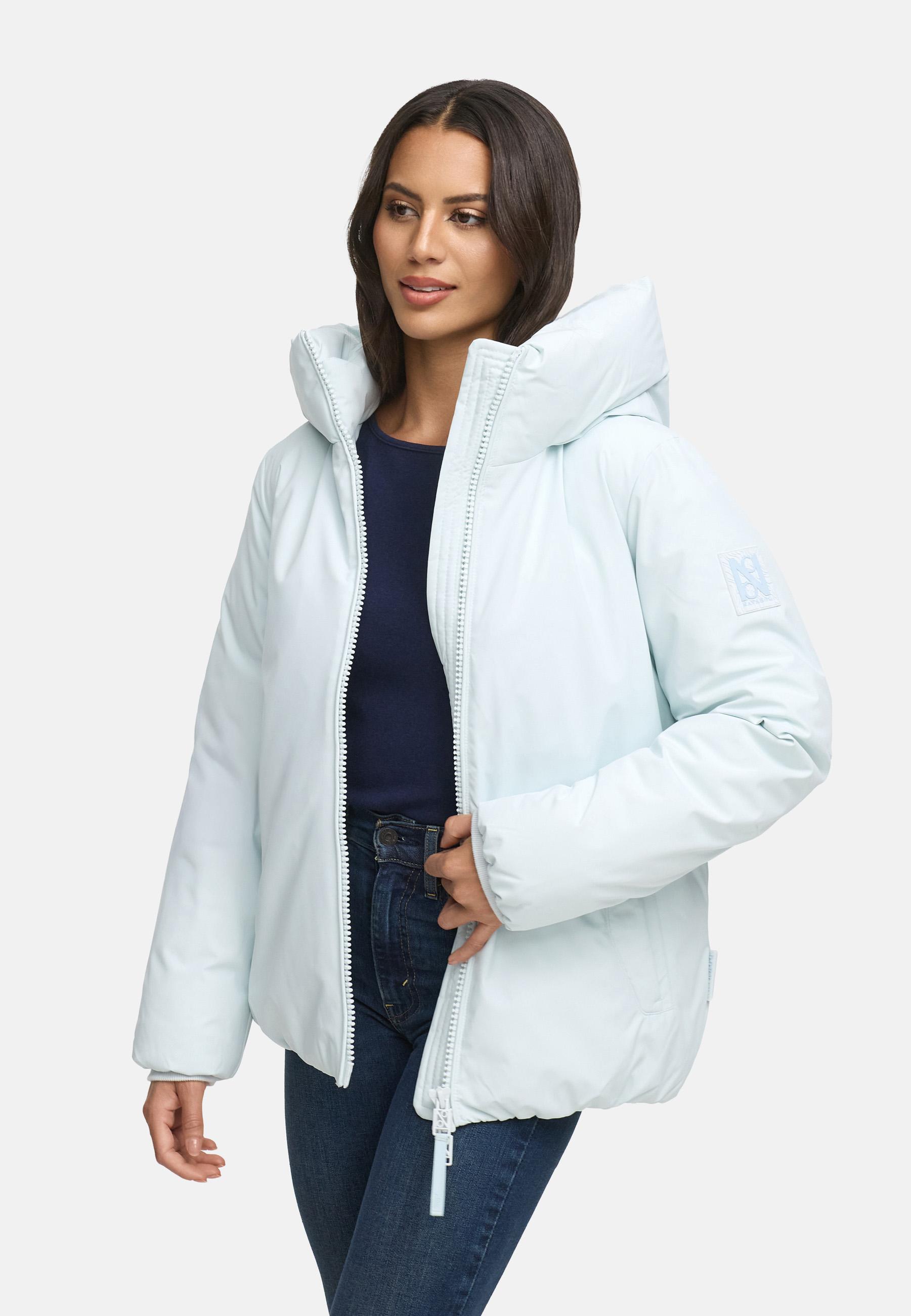 Winterjacke mit Kapuze "Blütenlicht 14" Ice Blue