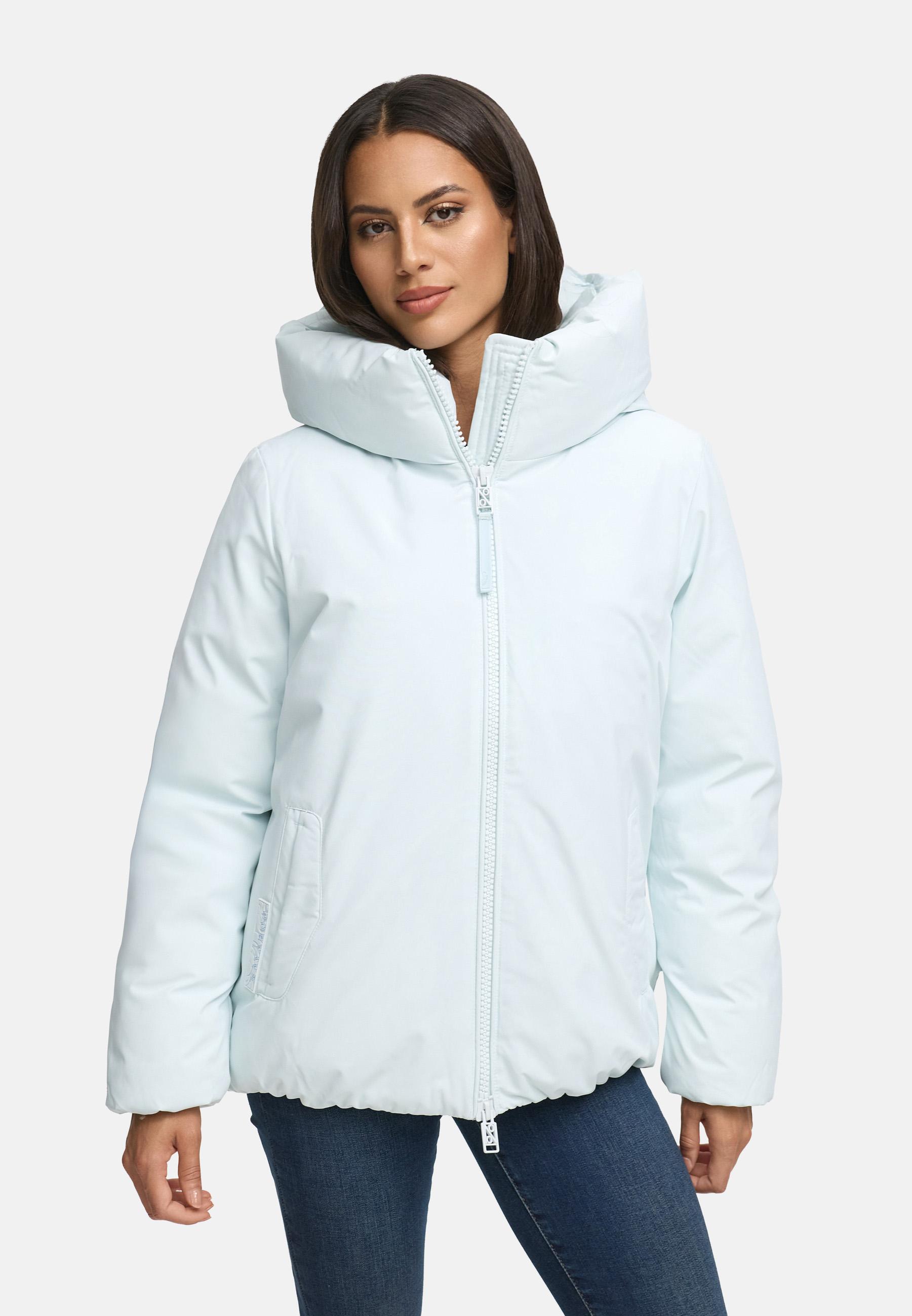 Winterjacke mit Kapuze "Blütenlicht 14" Ice Blue