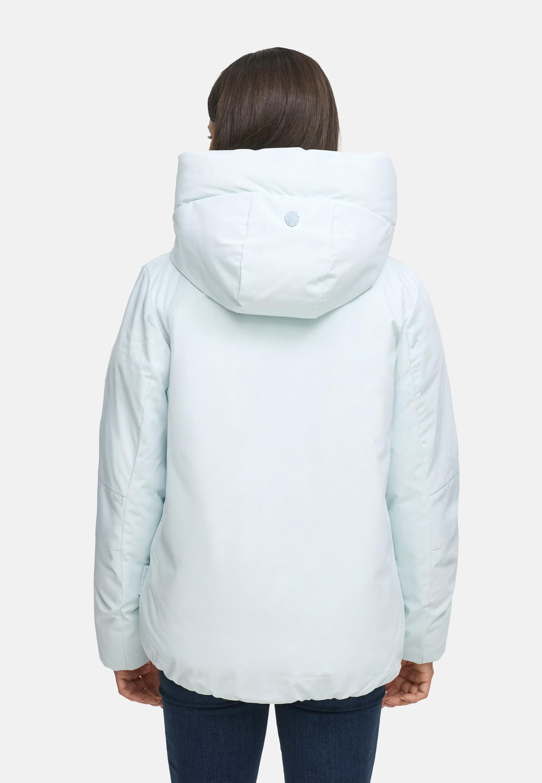Winterjacke mit Kapuze "Blütenlicht 14" Ice Blue