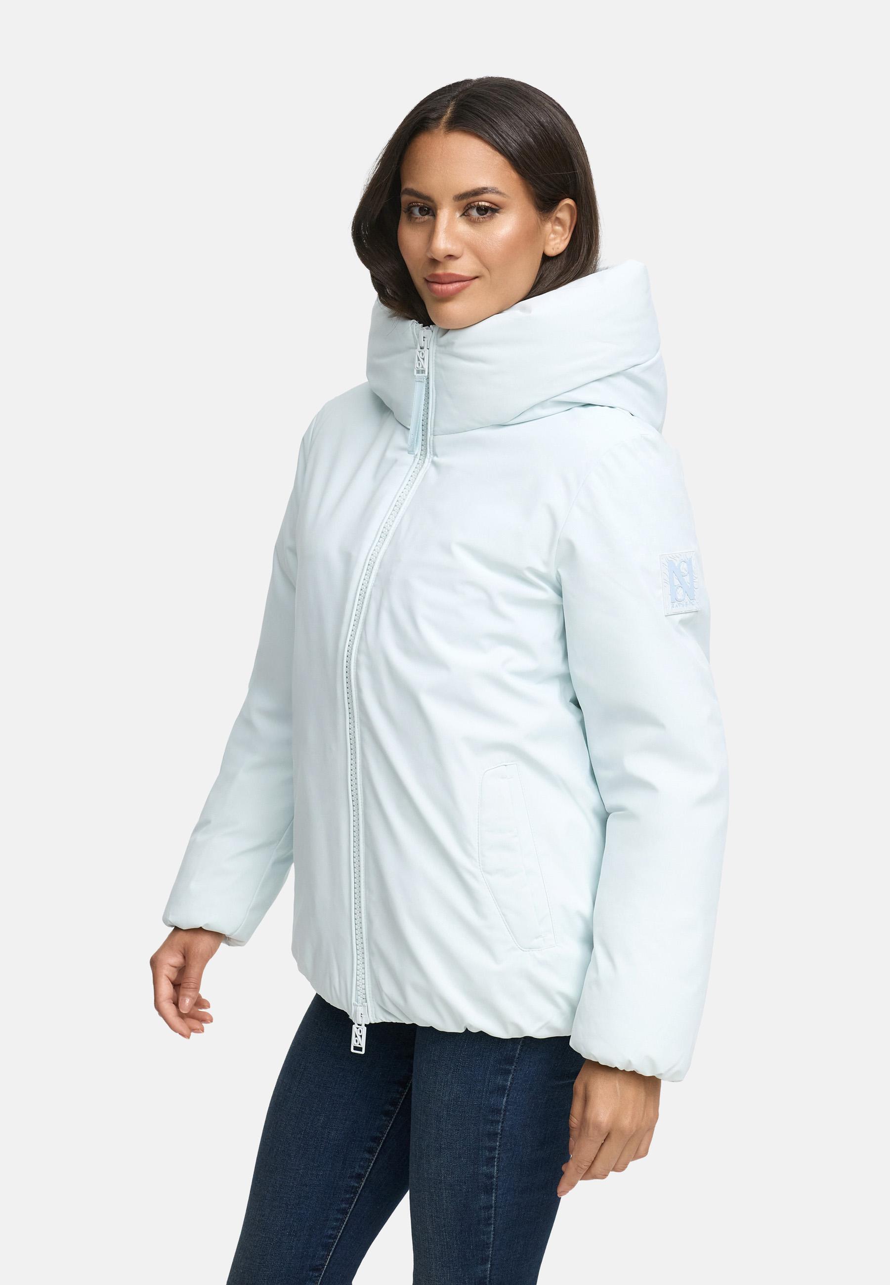 Winterjacke mit Kapuze "Blütenlicht 14" Ice Blue