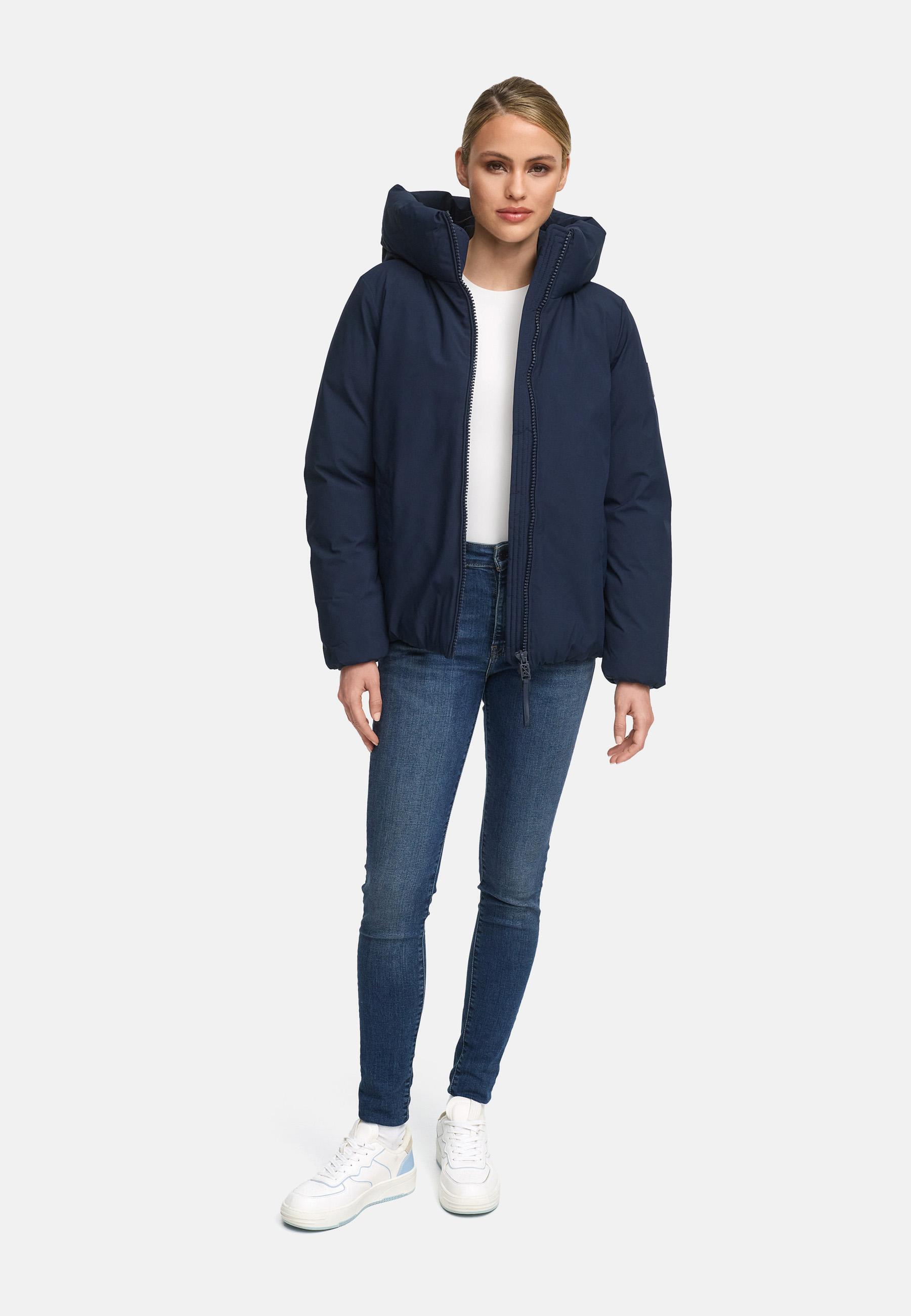 Winterjacke mit Kapuze "Blütenlicht 14" Navy